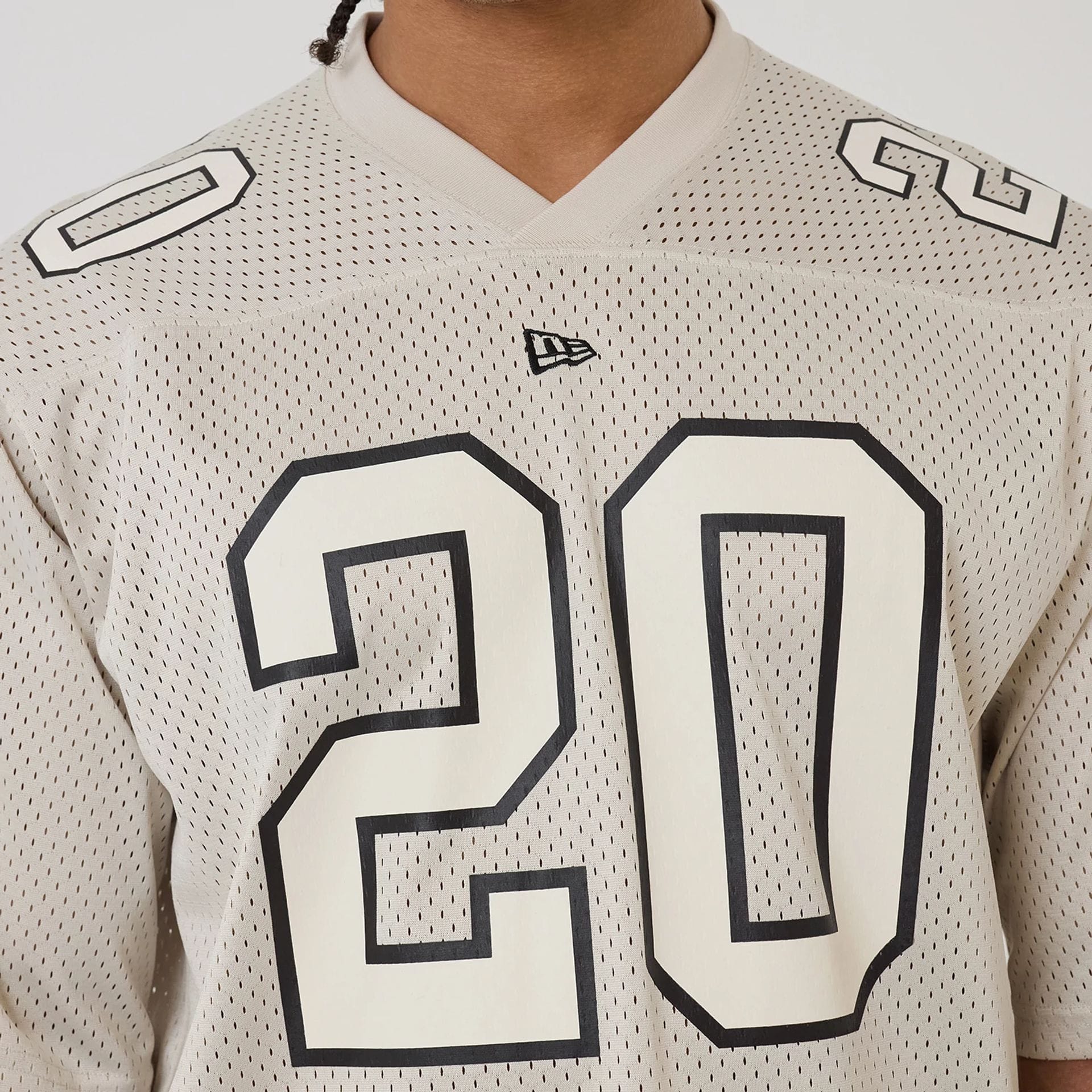 New Era Mesh Football Beige Short Sleeve Shirt - Image 4