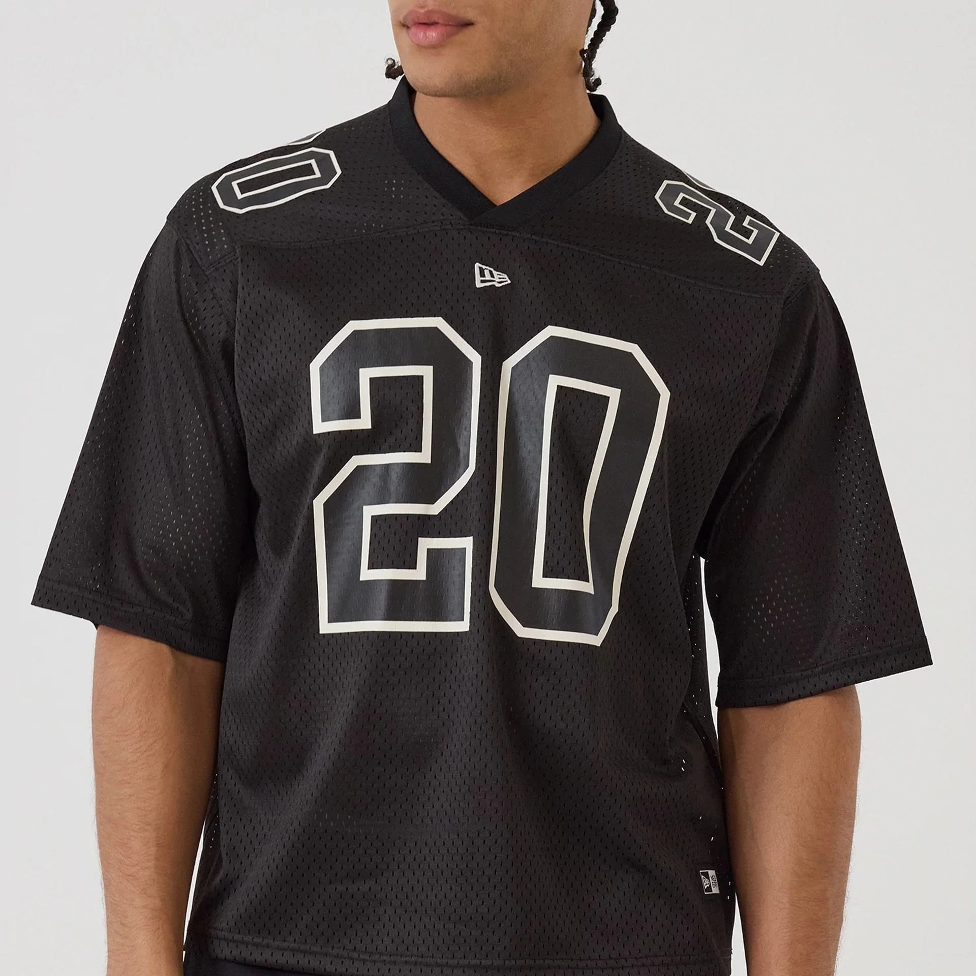 New Era Mesh Football Black Short Sleeve Shirt - Image 5