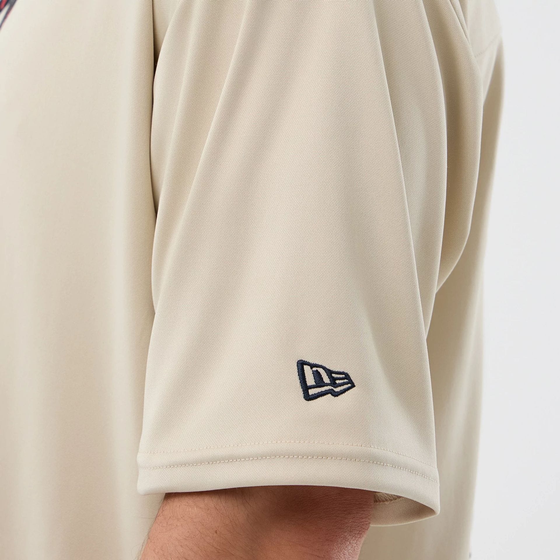 New Era Mesh Infill Light Beige Oversized T-Shirt - Image 5