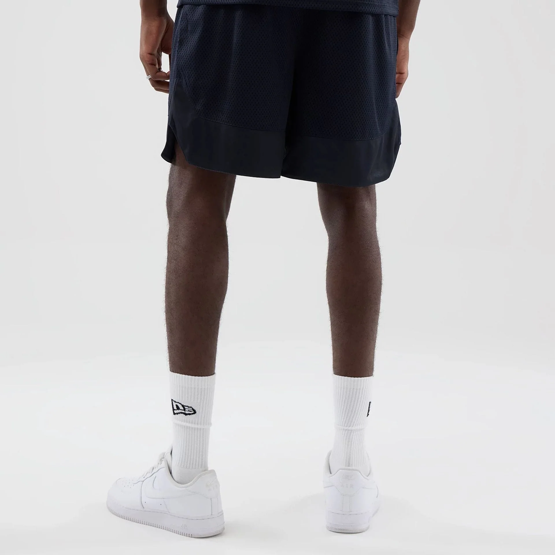 New Era Mesh Navy Oversized Shorts - Image 2