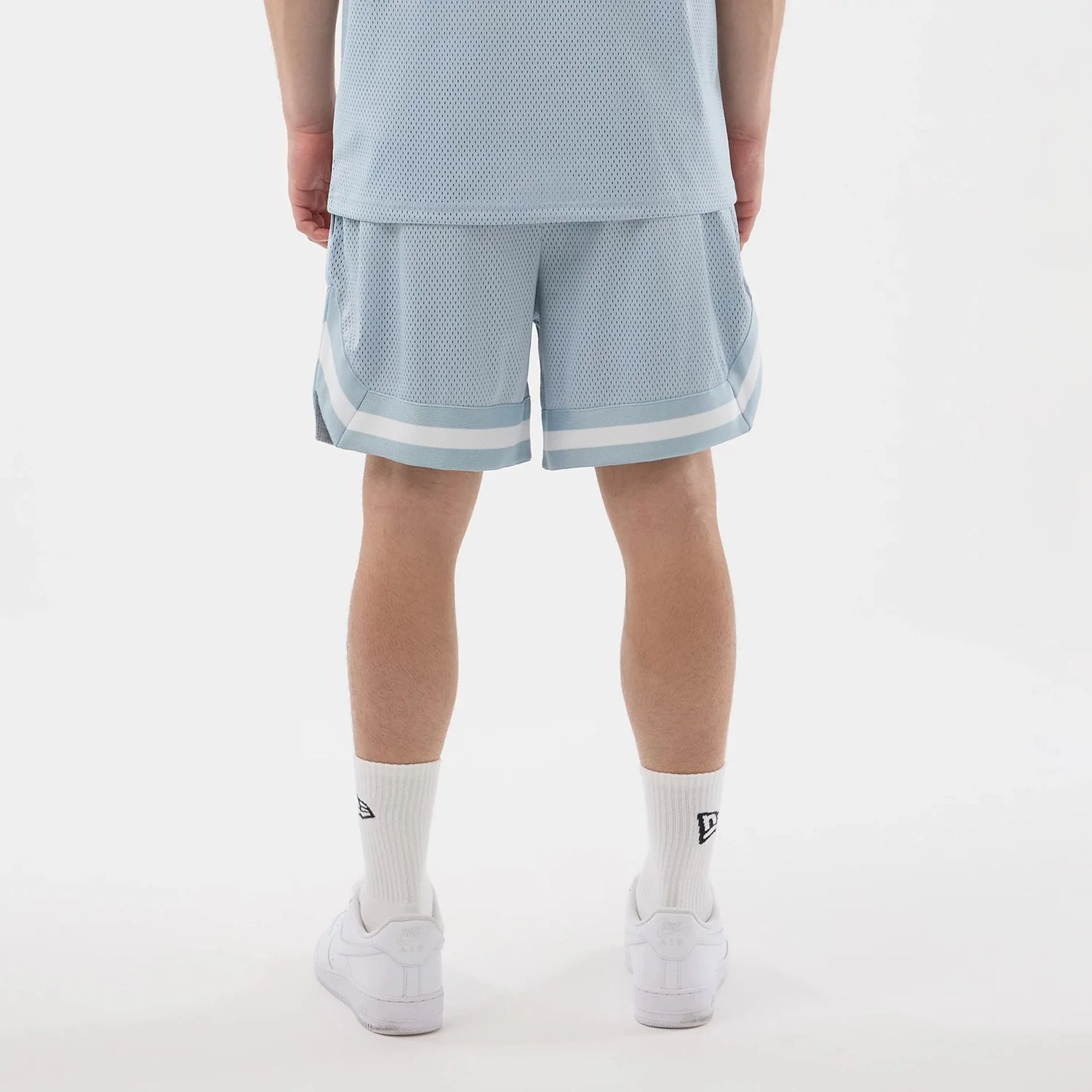 New Era Mesh Pastel Blue Oversized Shorts - Image 2
