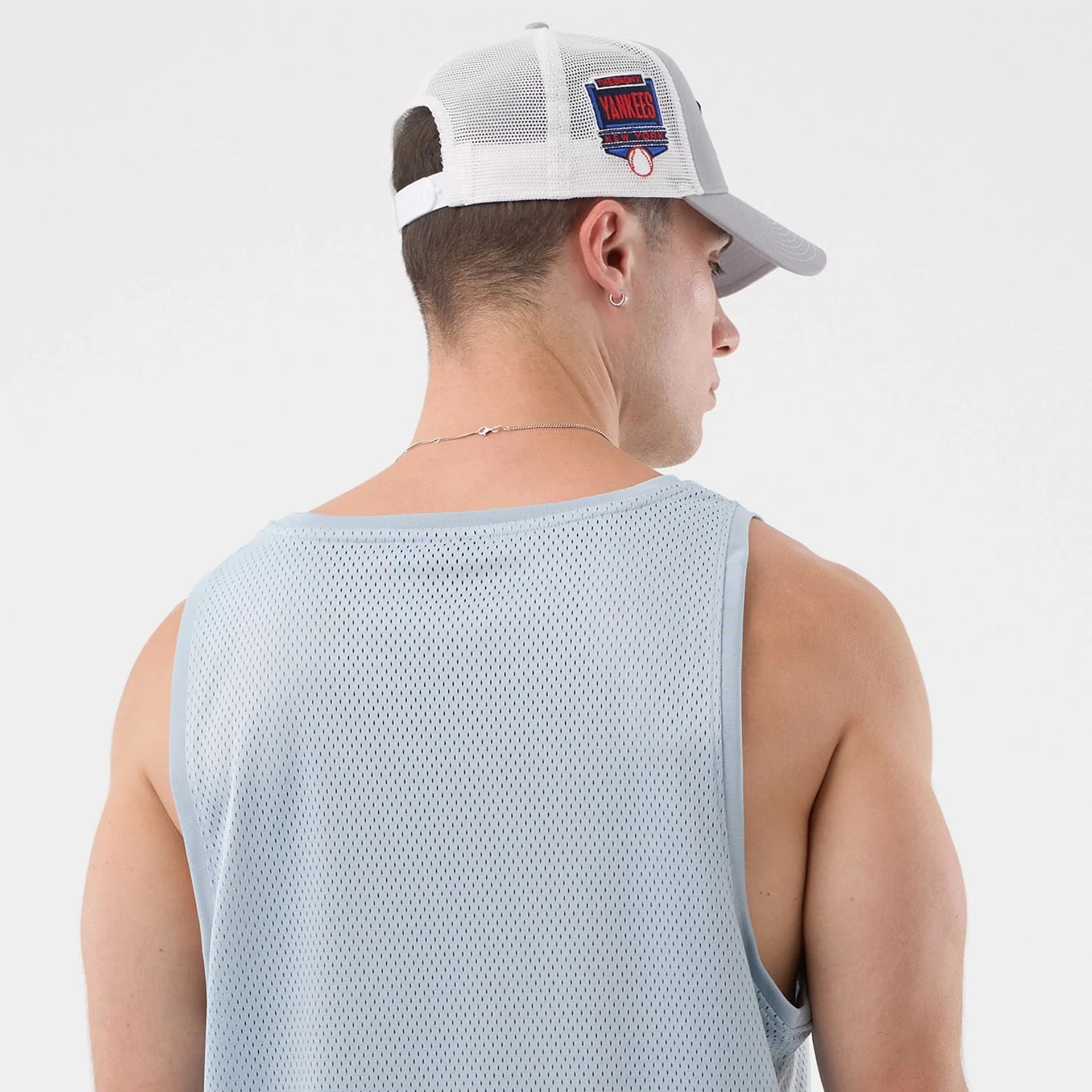 New Era Mesh Pastel Blue Oversized Tank Top - Image 5