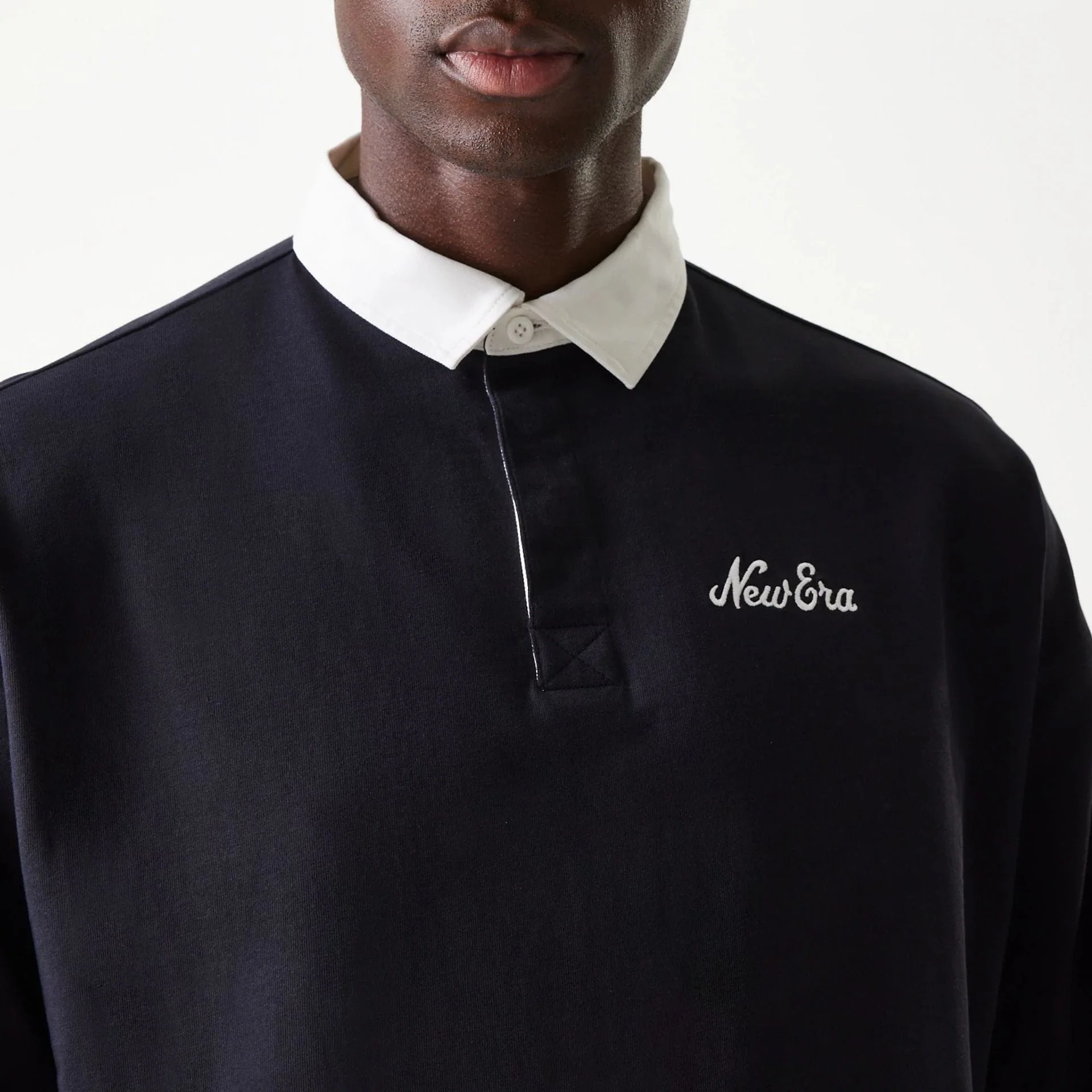 New Era Navy Oversized Rugby Shirt - Image 3