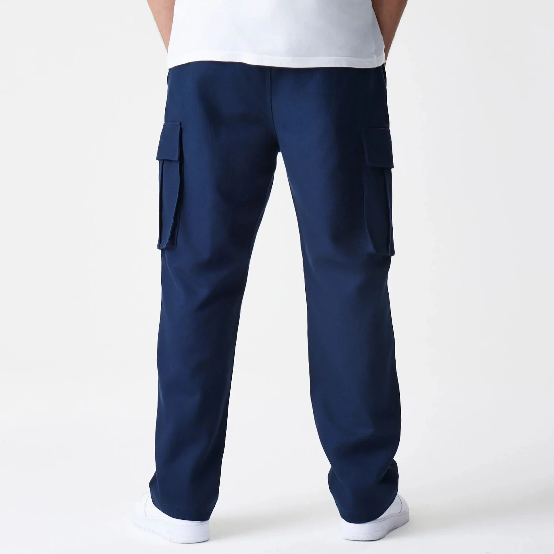 New Era Navy Straight Leg Cargo Trousers - Image 2