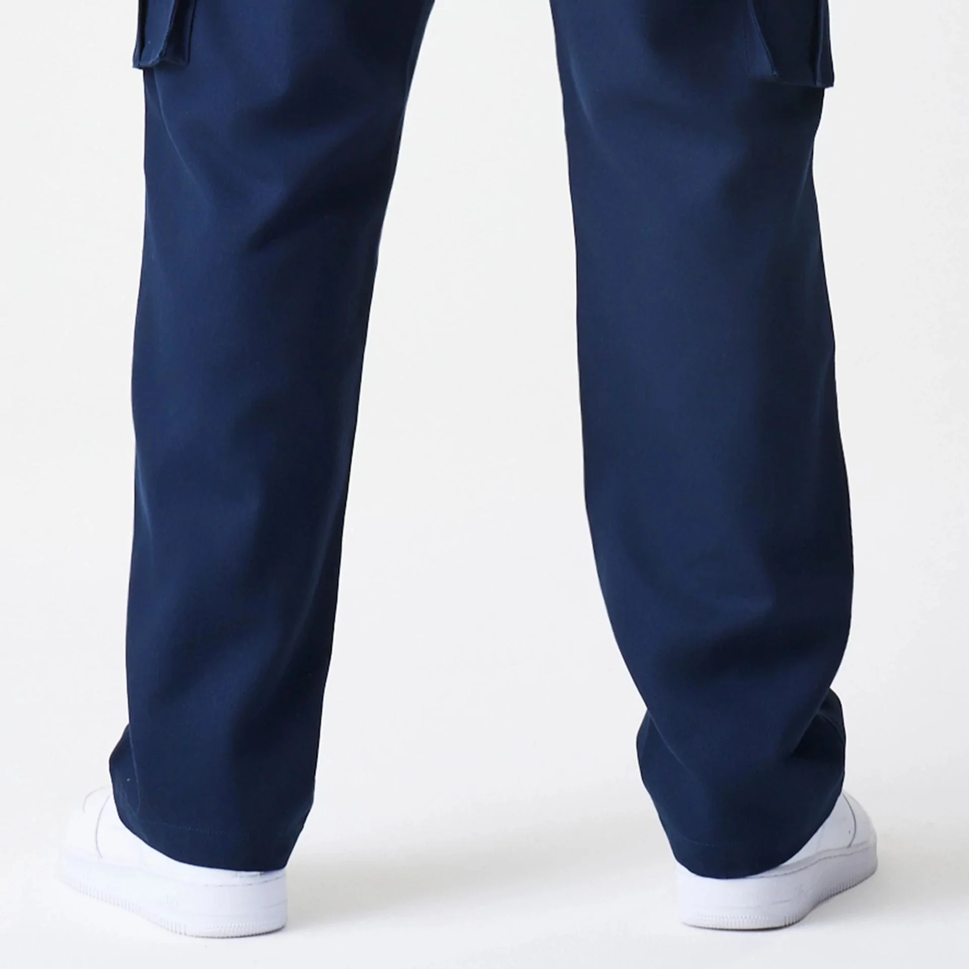 New Era Navy Straight Leg Cargo Trousers - Image 7