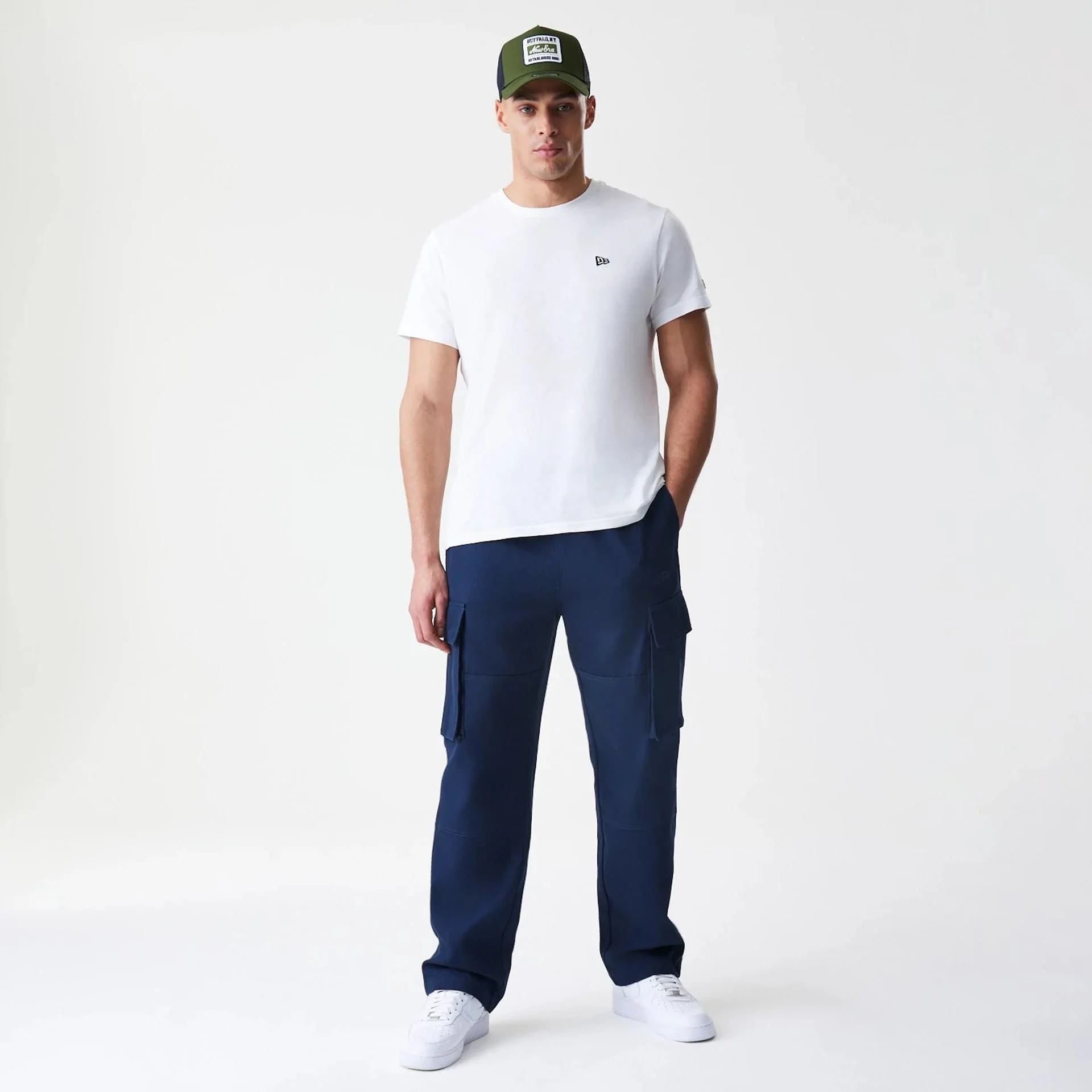 New Era Navy Straight Leg Cargo Trousers - Image 8