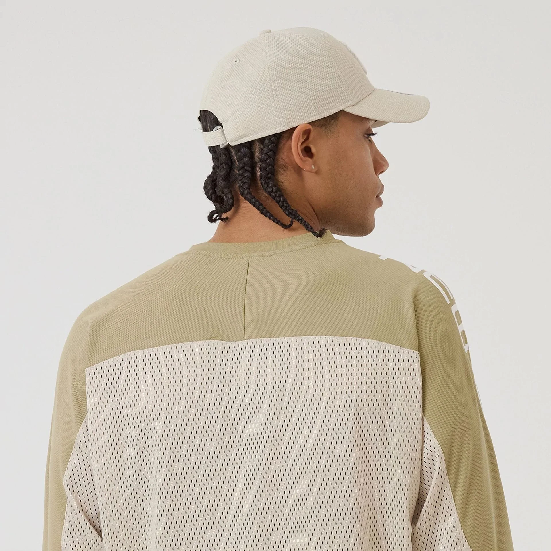 New Era NEC Logo Beige Long Sleeve Jersey - Image 7