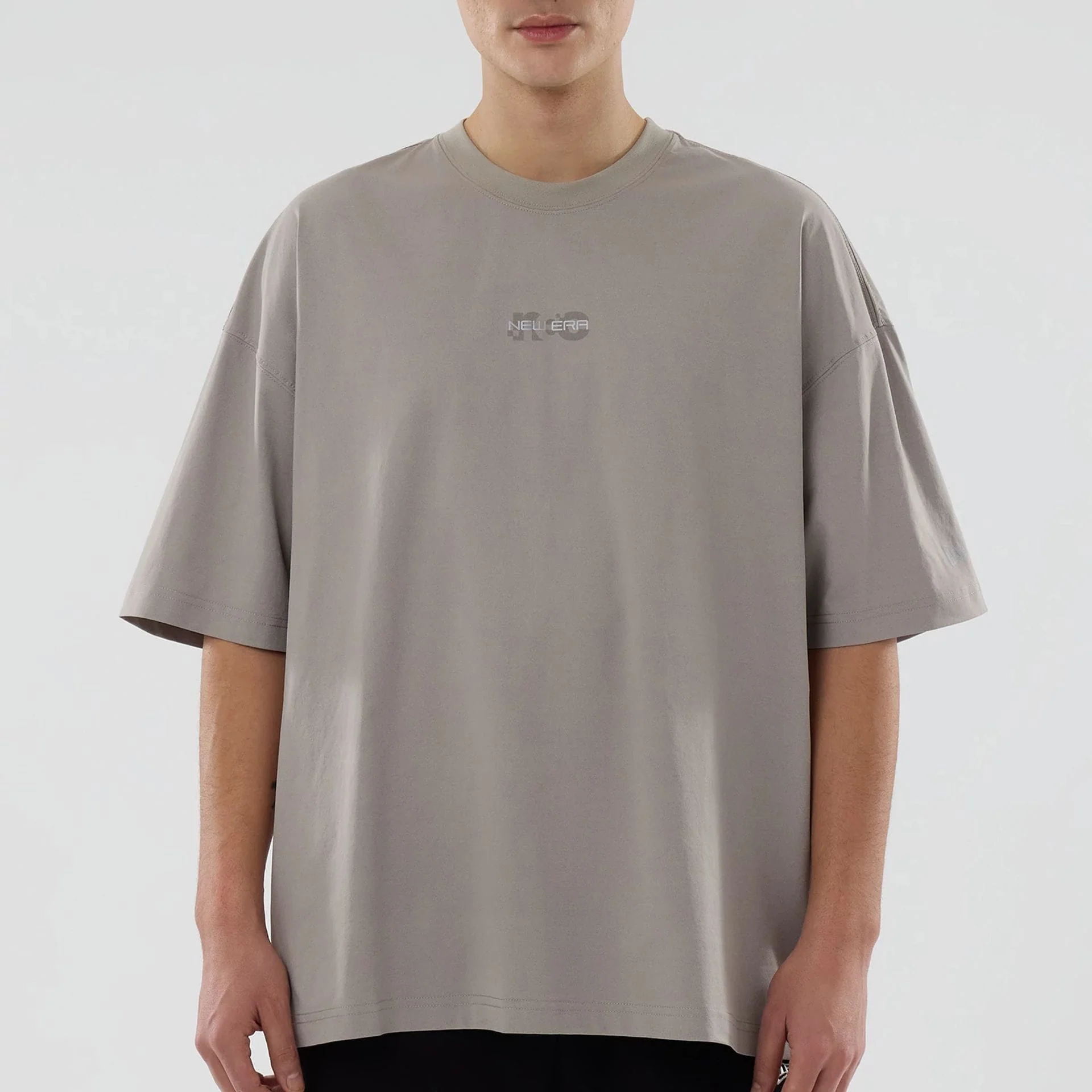 New Era NEC Logo Beige Oversized T-Shirt - Image 5