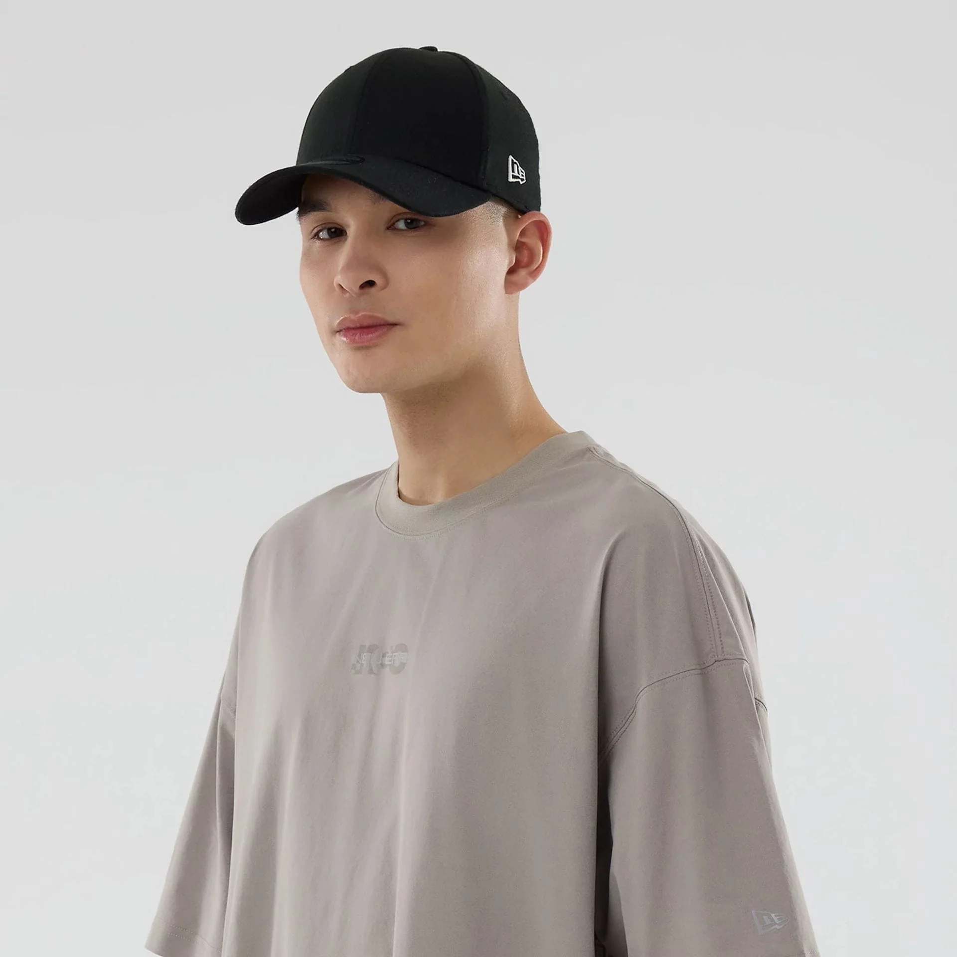 New Era NEC Logo Beige Oversized T-Shirt - Image 7