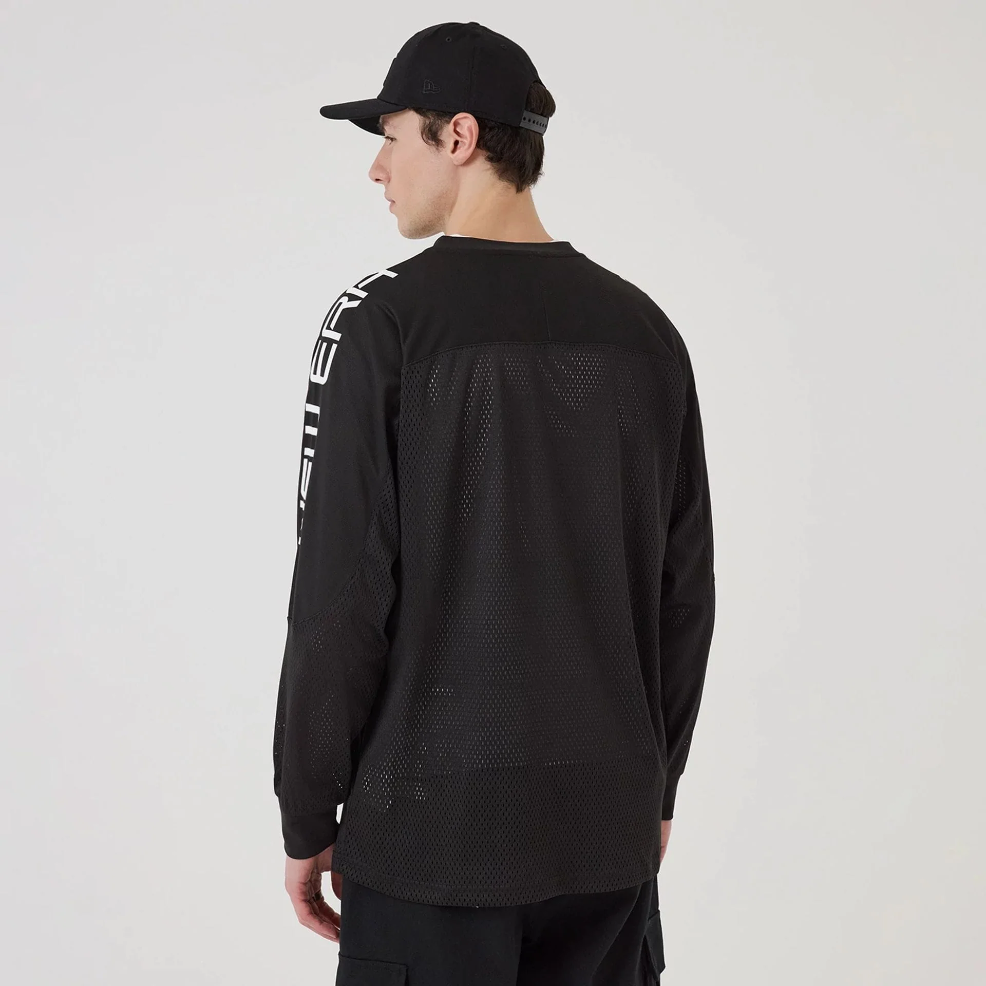 New Era NEC Logo Black Long Sleeve Jersey - Image 2