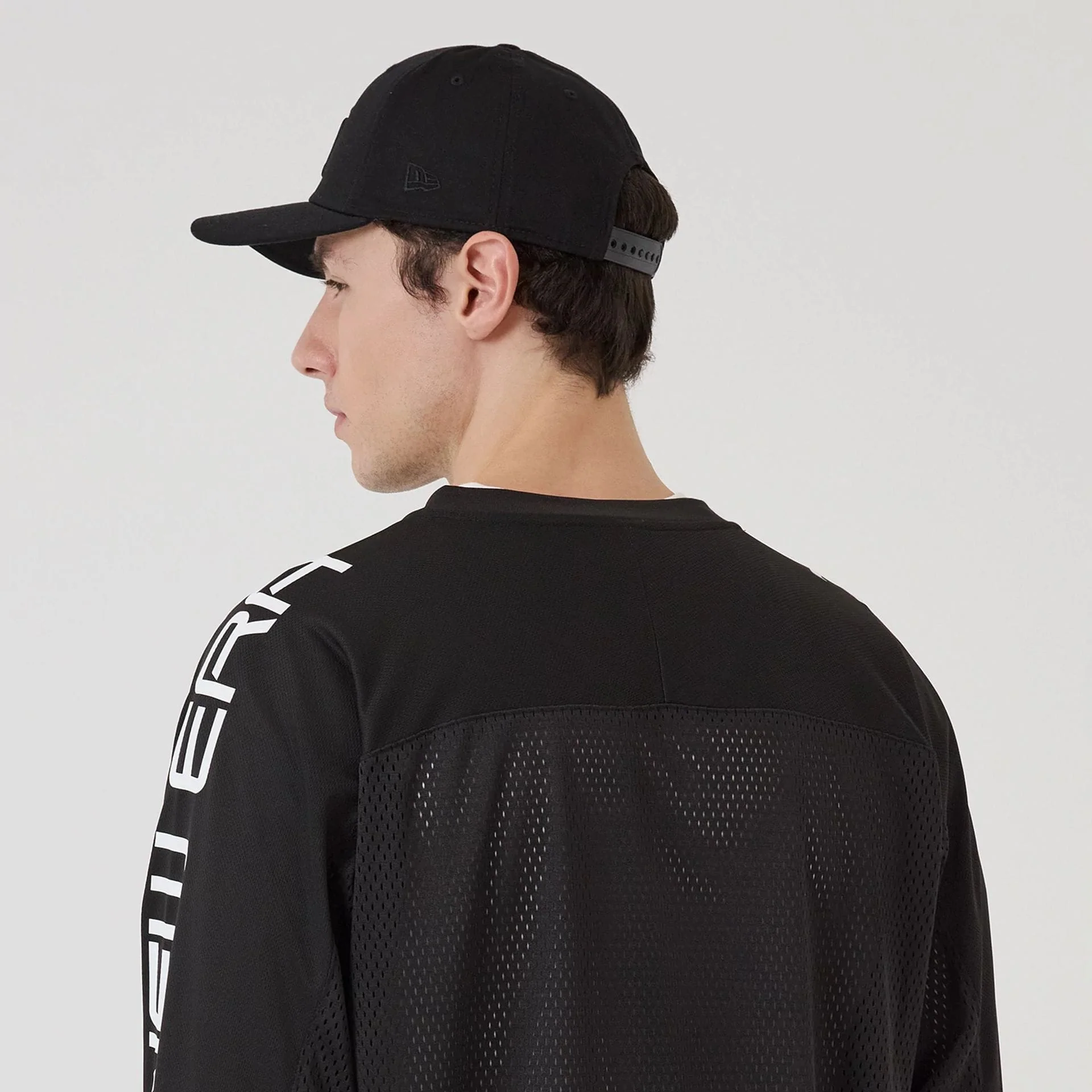 New Era NEC Logo Black Long Sleeve Jersey - Image 7
