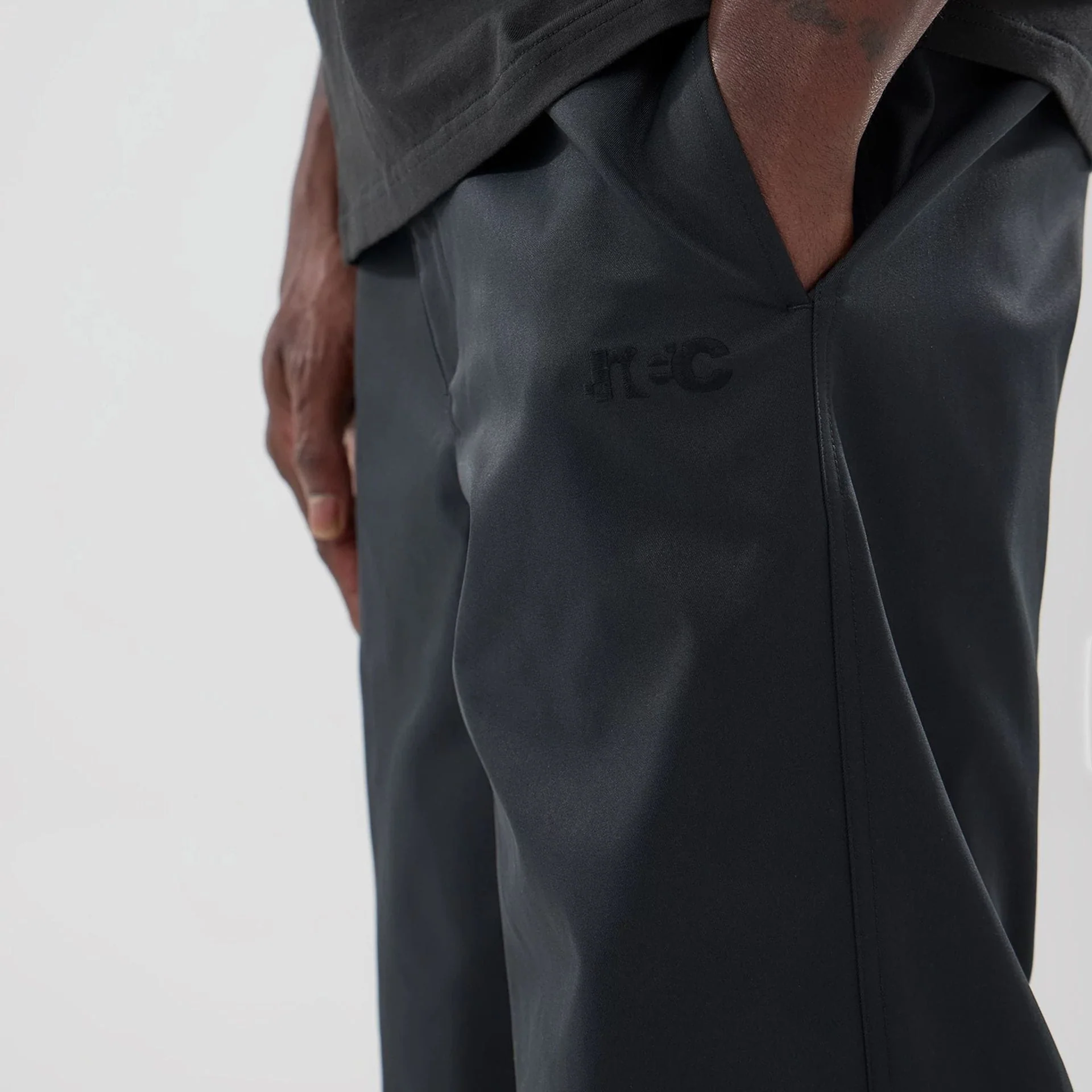New Era NEC Logo Black Straight Leg Joggers - Image 3