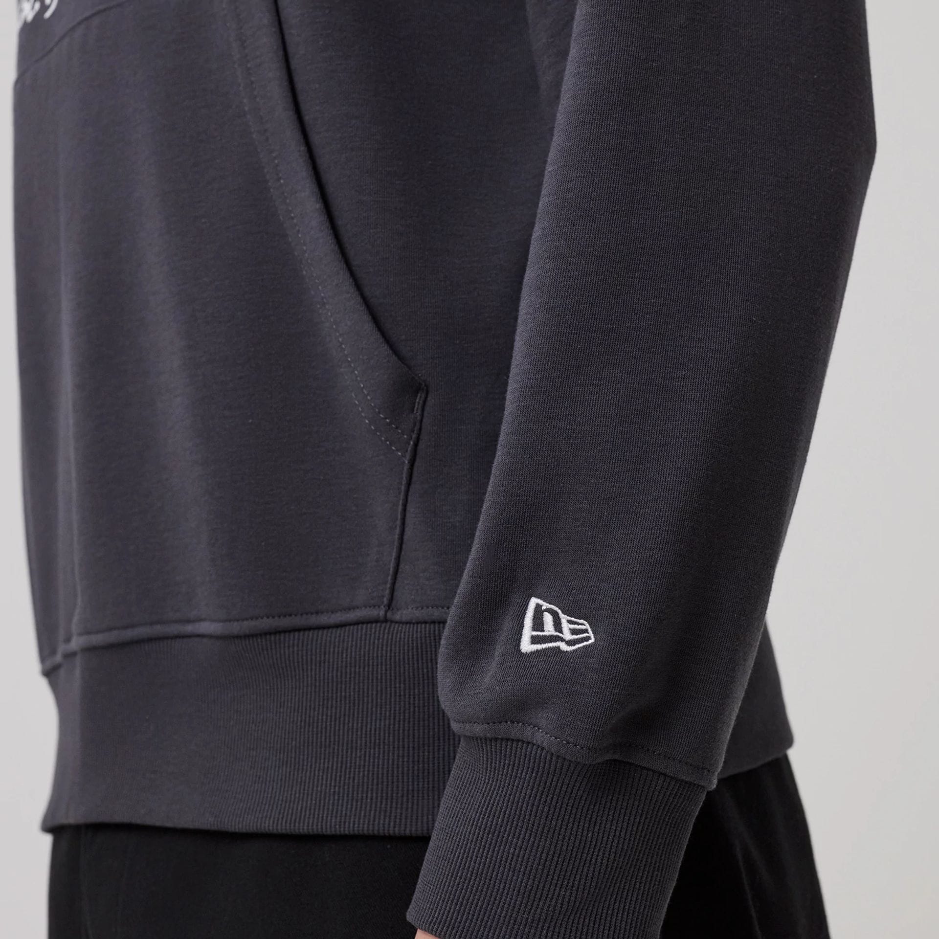 New Era New York Dark Grey Oversized Pullover Hoodie - Image 5