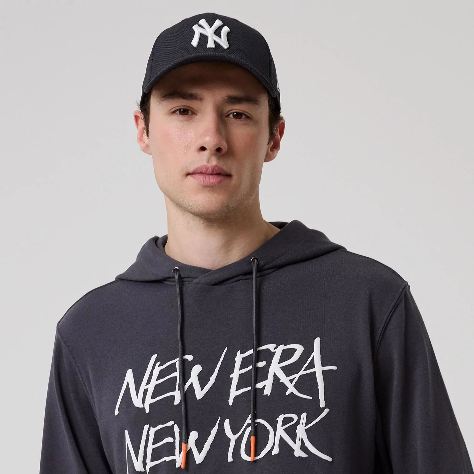 New Era New York Dark Grey Oversized Pullover Hoodie - Image 6