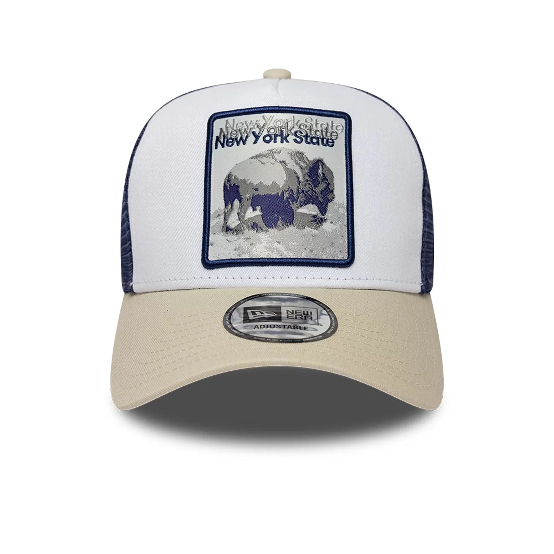 New Era New York State Bison White 9FORTY A-Frame Trucker Adjustable Cap - Image 2