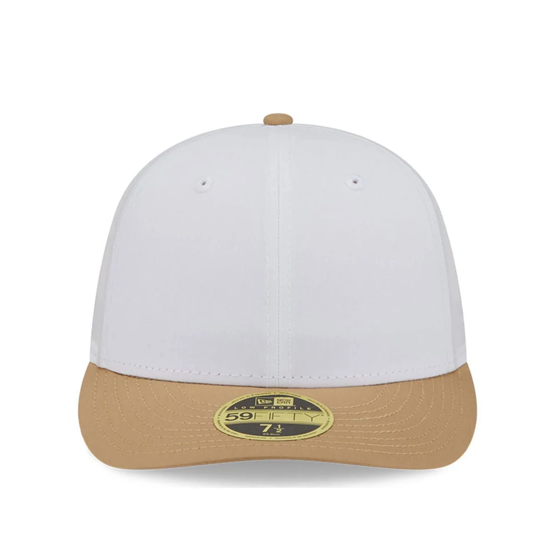 New Era Open White & Beige Low Profile 59FIFTY Fitted Cap - Image 2