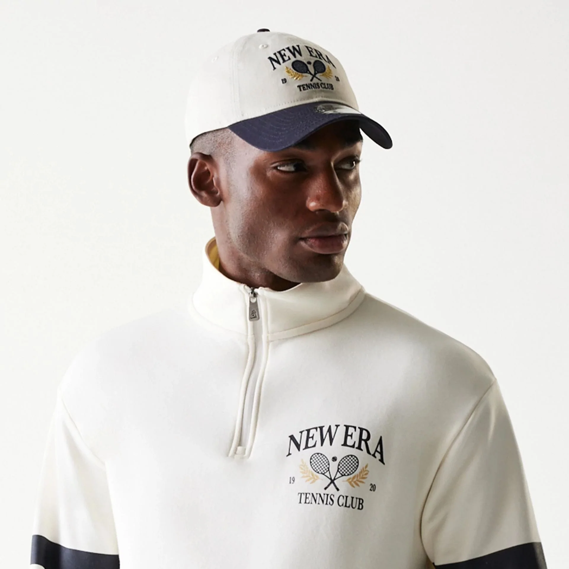 New Era Open White Oversized 1/4 Zip Sweater - Image 6