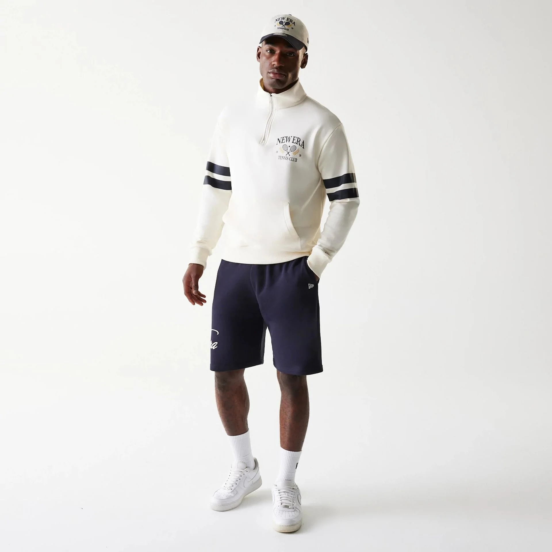 New Era Open White Oversized 1/4 Zip Sweater - Image 8
