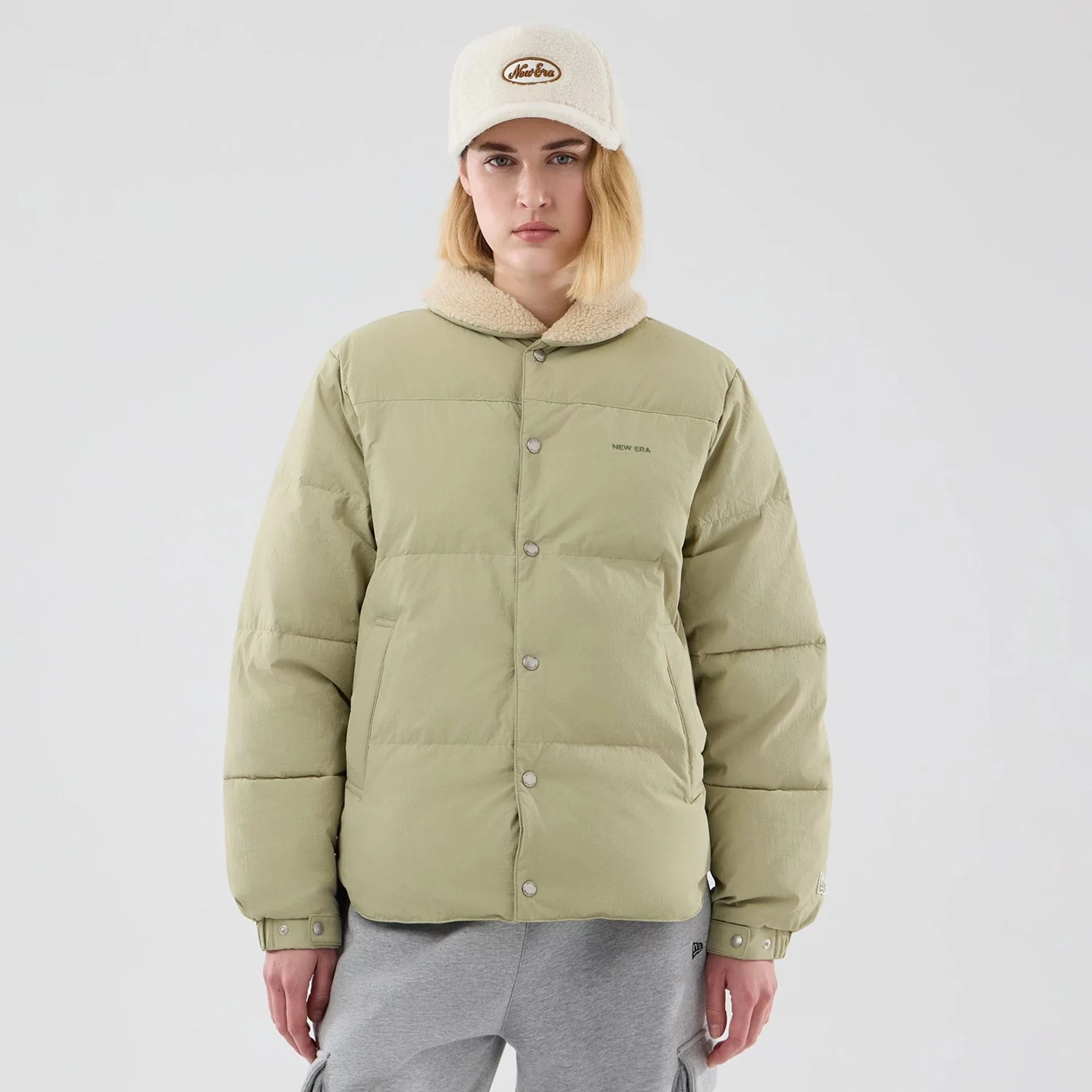 New Era Organic Boa Neck Khaki Jacket - Image 4