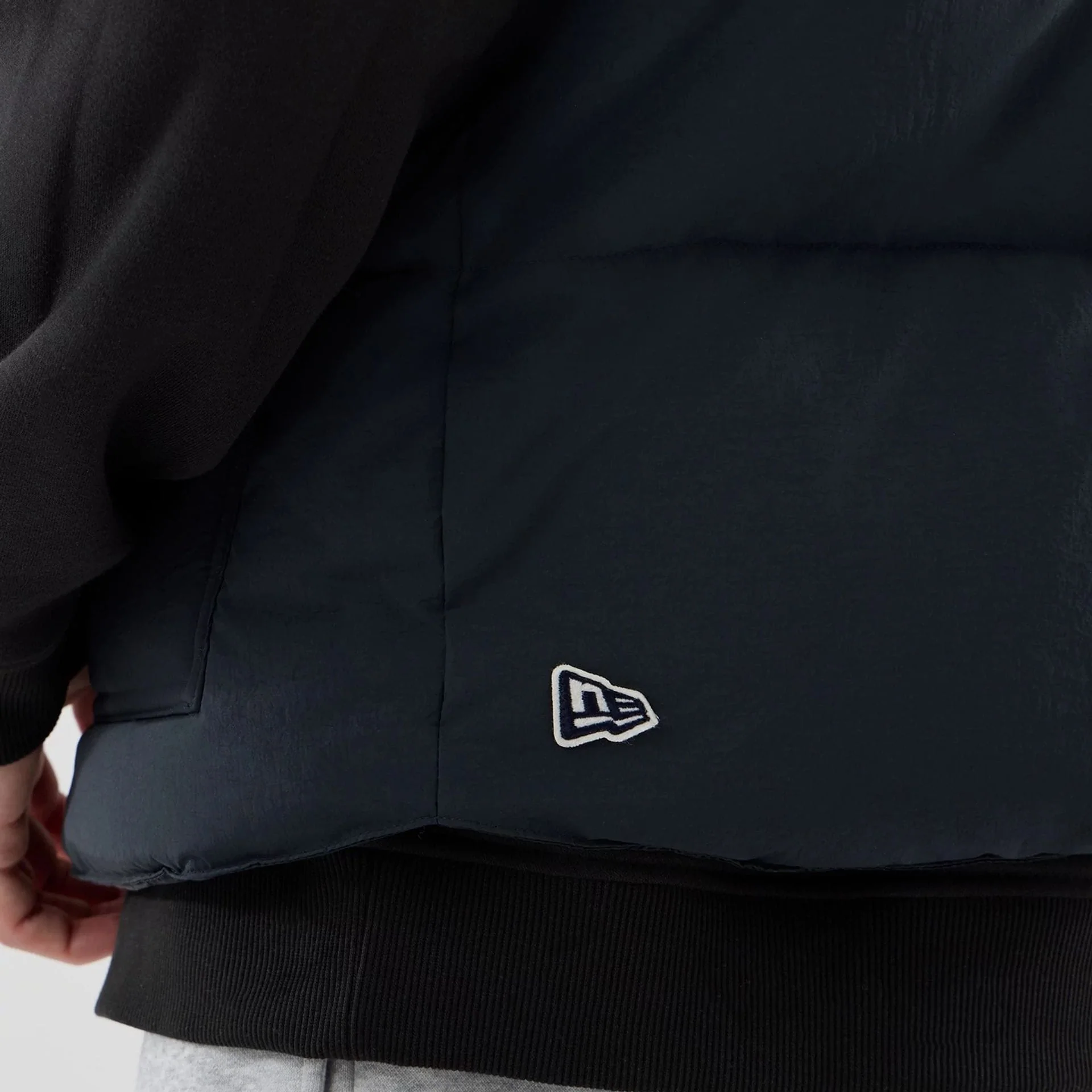 New Era Organic Boa Neck Navy Gilet - Image 7