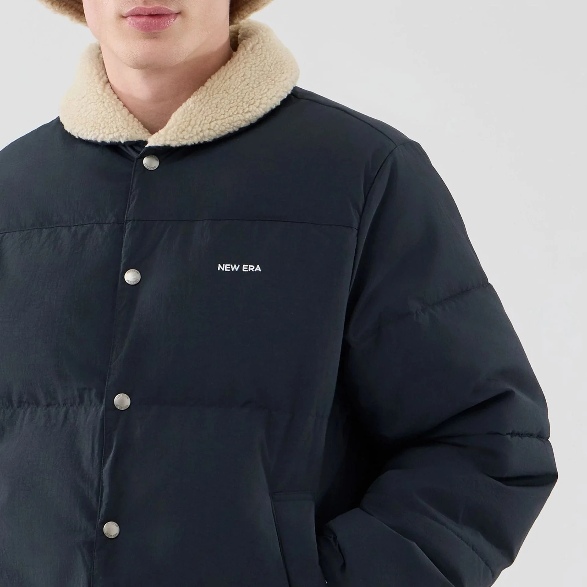 New Era Organic Boa Neck Navy Jacket - Image 5