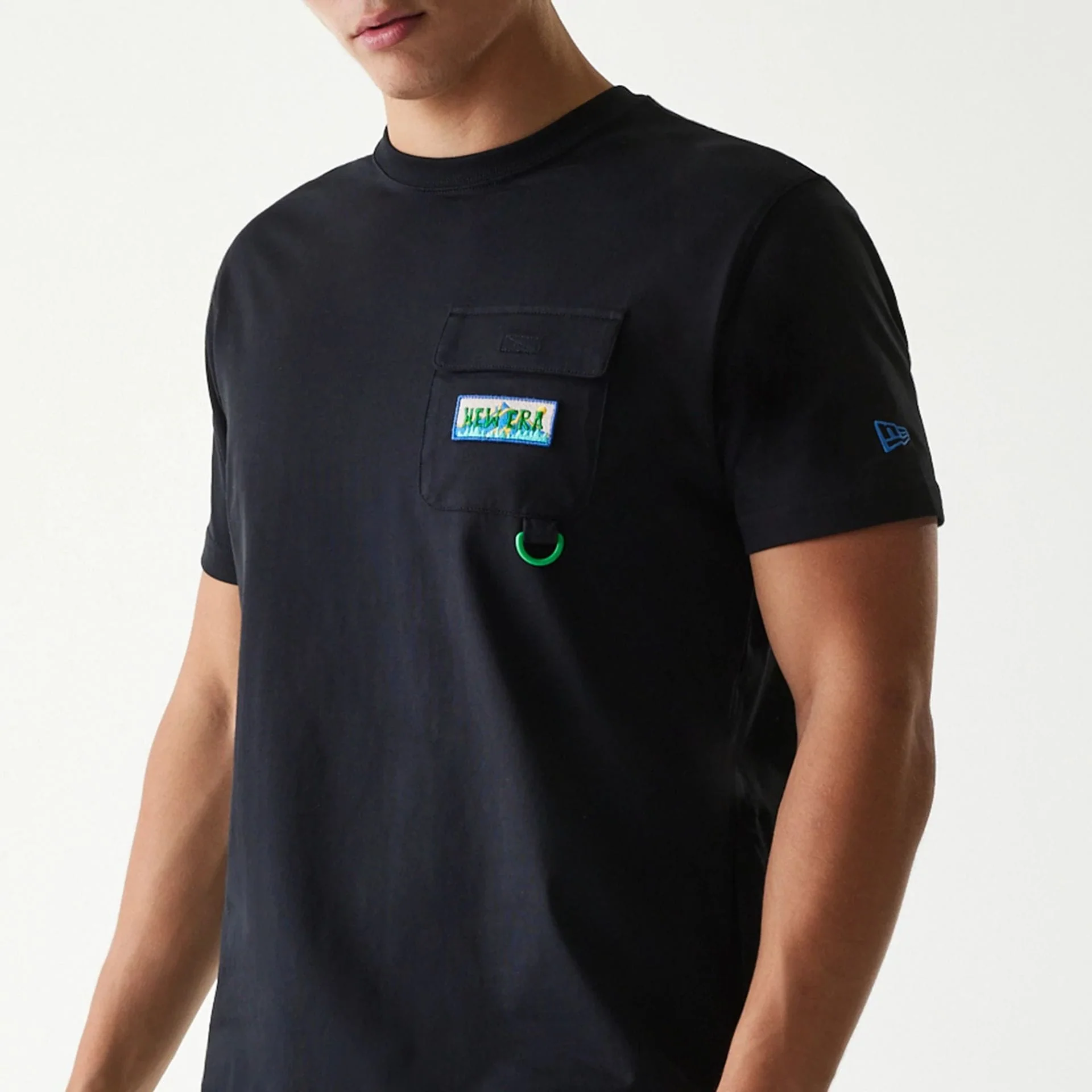 New Era Outdoor Earth Day Black Side Pocket T-Shirt - Image 3