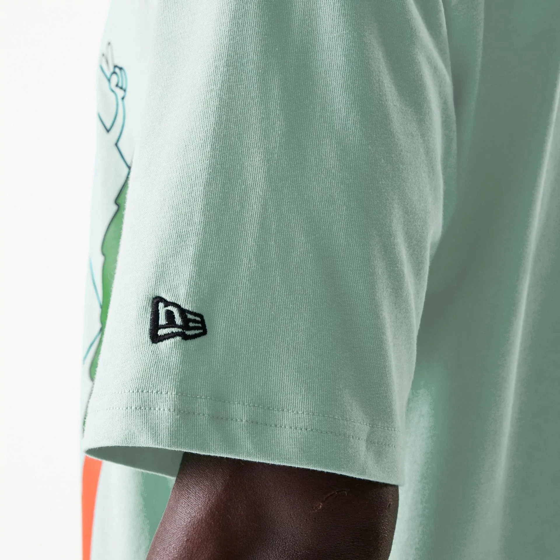 New Era Outdoor Graphic Pastel Green Oversized T-Shirt - Image 5