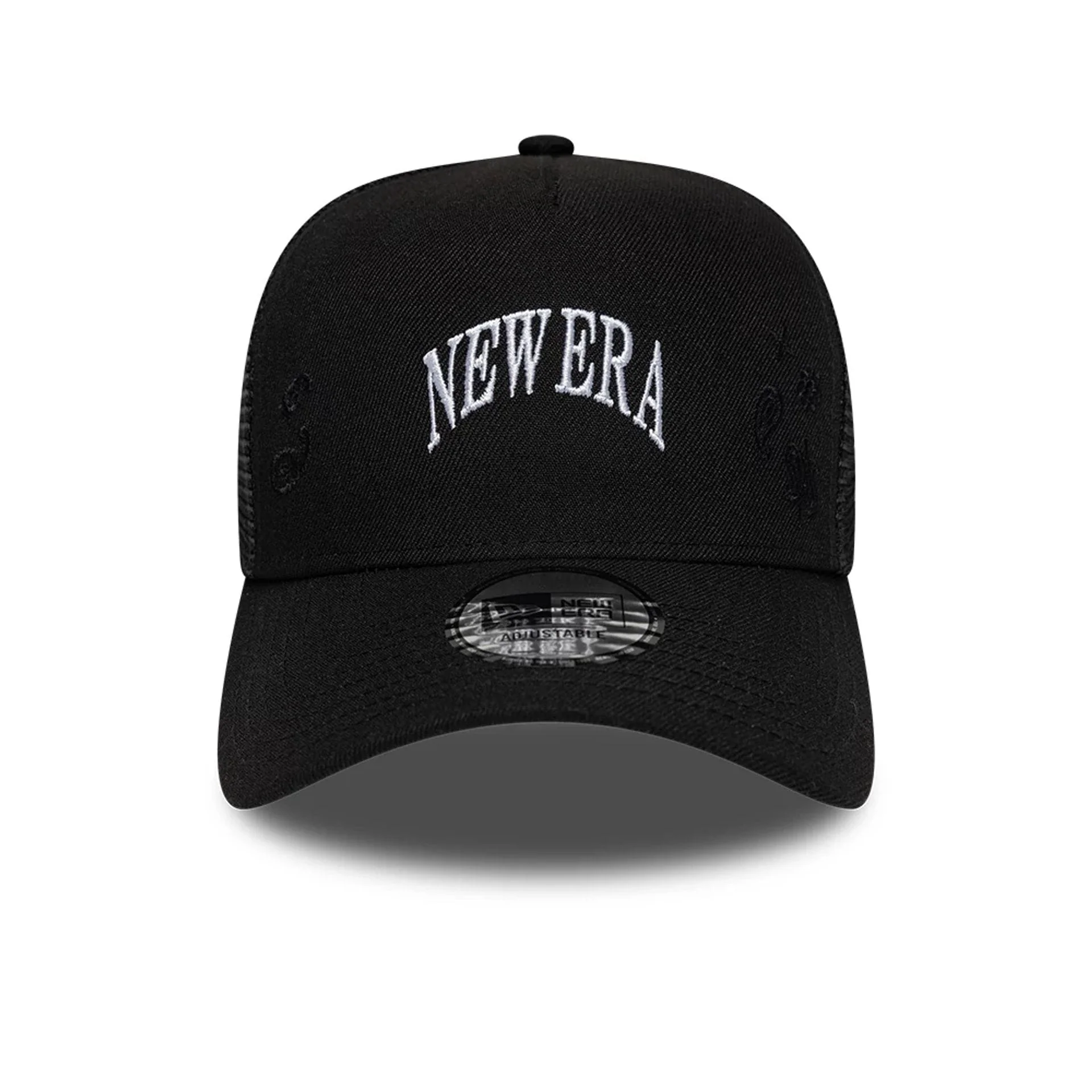 New Era Paisley Emblem Black 9FORTY A-Frame Trucker Adjustable Cap - Image 2