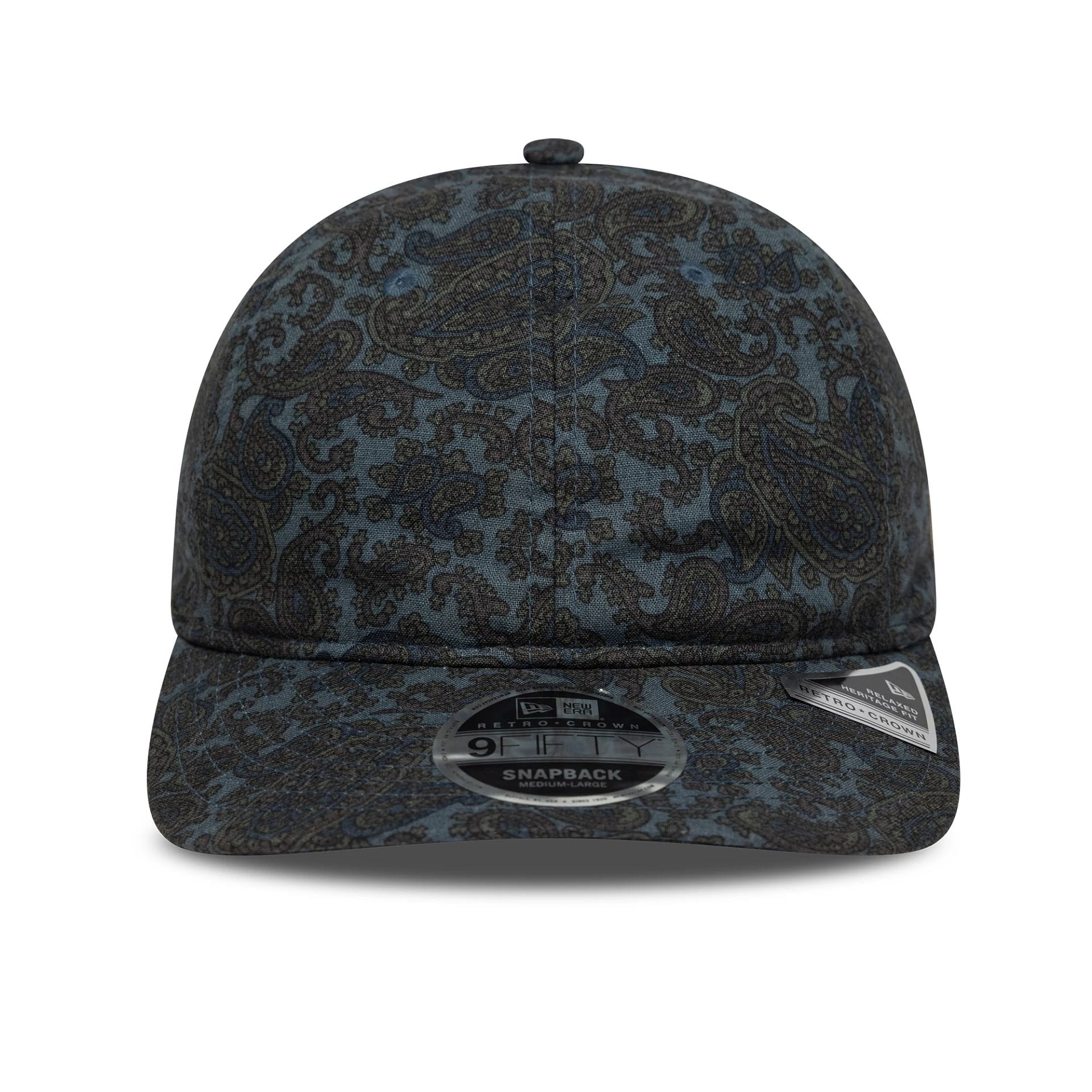 New Era Paisley Navy Retro Crown 9FIFTY Adjustable Cap - Image 2