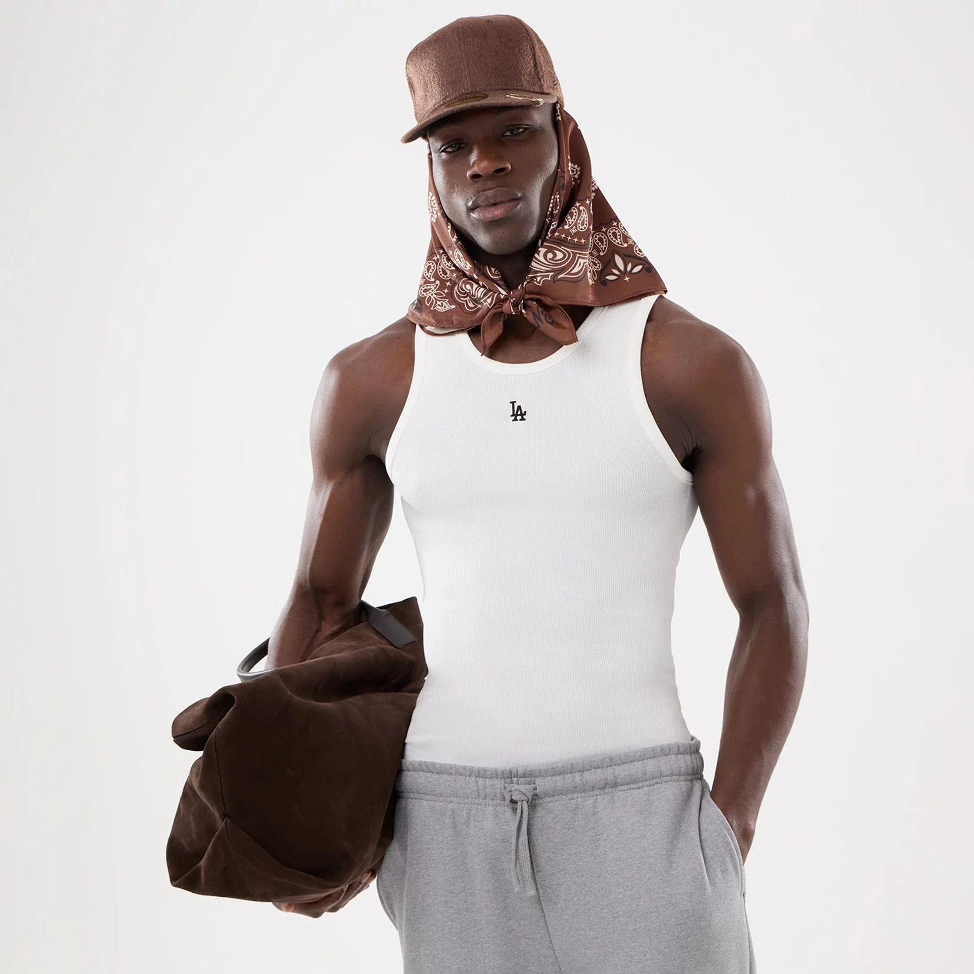 New Era Paisley Satin Brown Bandana - Image 4