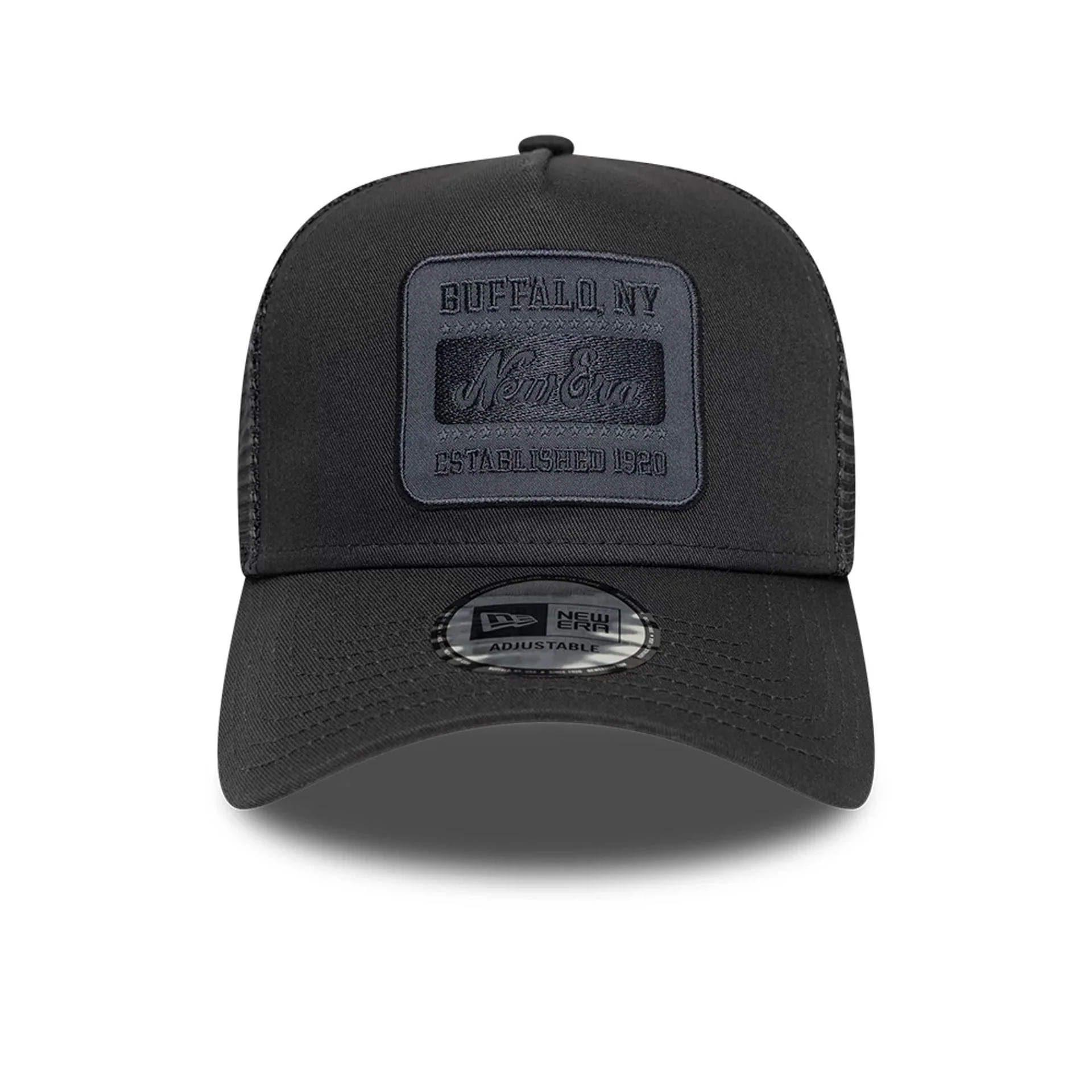 New Era Patch Charcoal 9FORTY A-Frame Trucker Adjustable Cap - Image 2