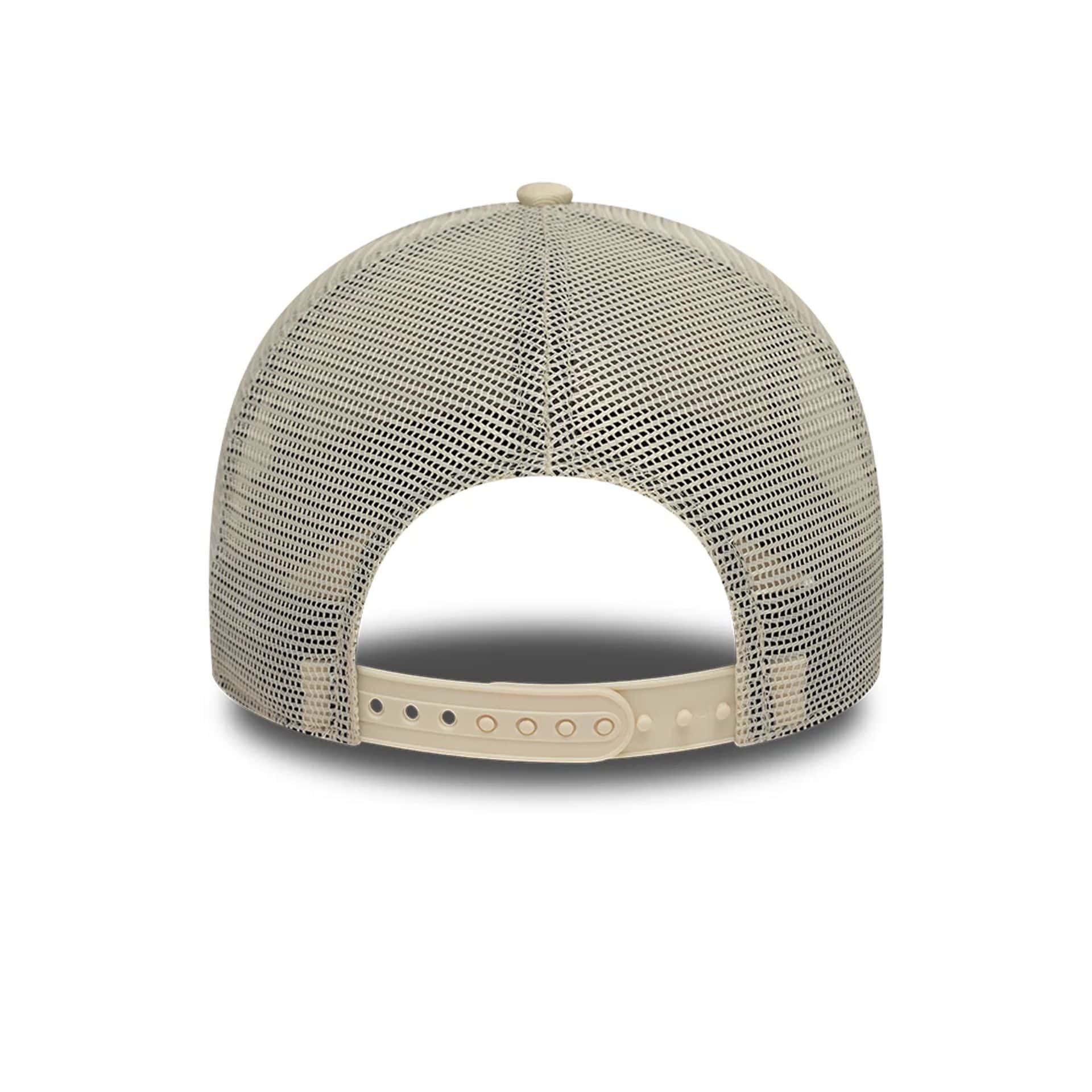 New Era Patch Light Beige 9FORTY A-Frame Trucker Adjustable Cap - Image 4