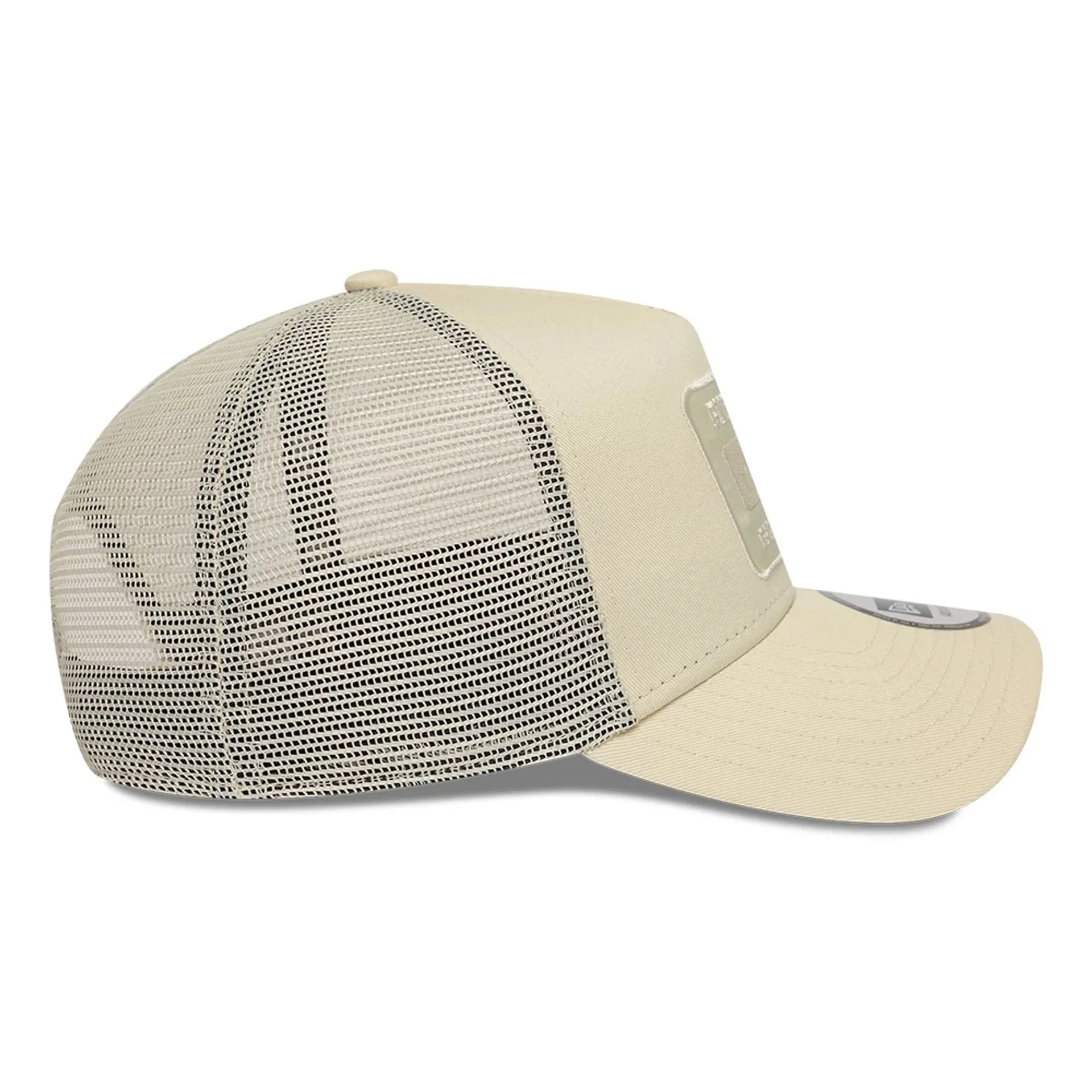 New Era Patch Light Beige 9FORTY A-Frame Trucker Adjustable Cap - Image 6