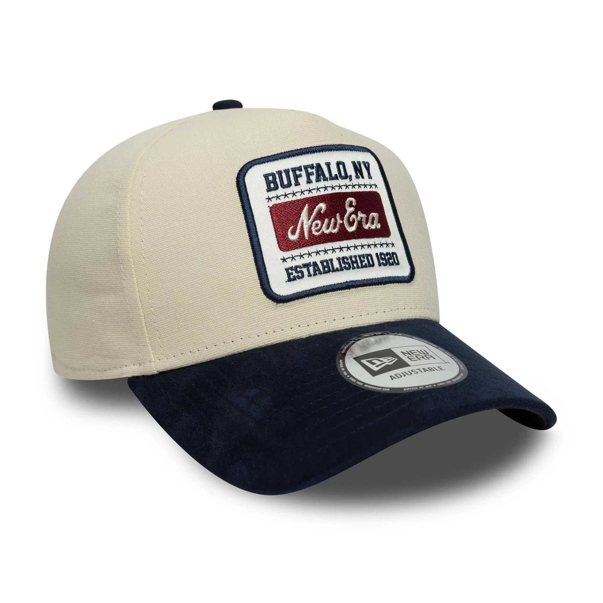 New Era Patch Suede Cream 9FORTY E-Frame Cap - Image 3