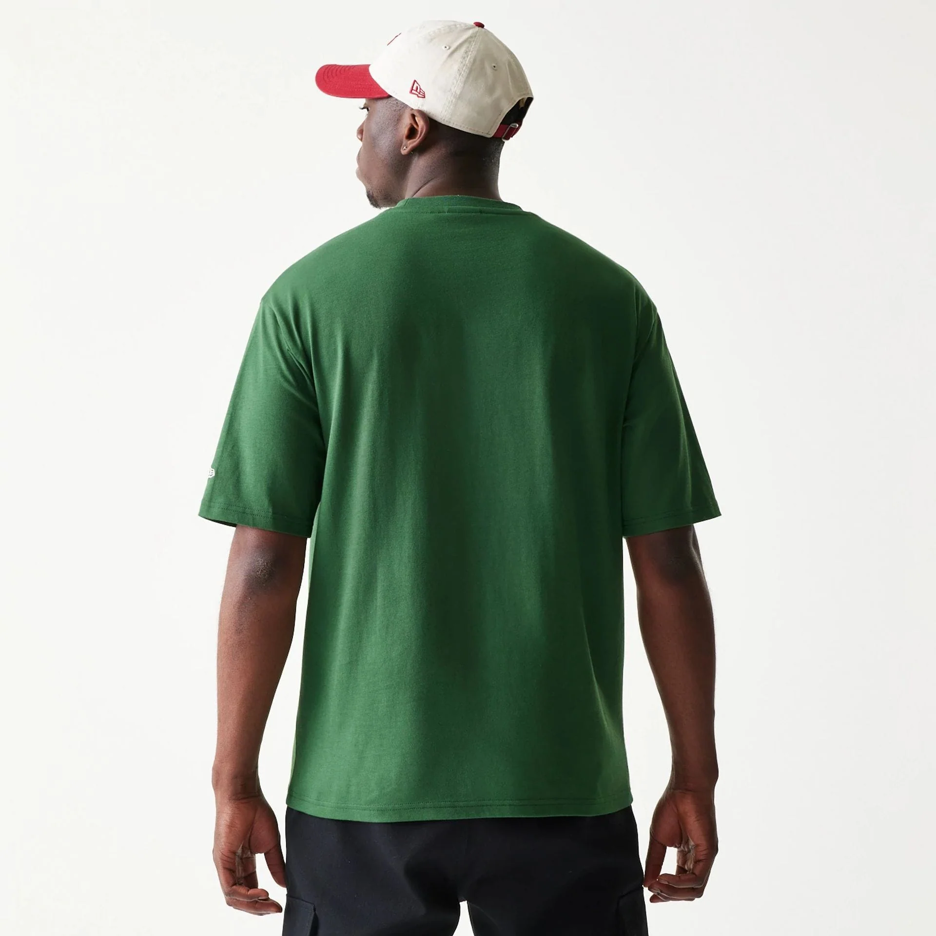 New Era Pear Fruit Graphic Dark Green Oversized T-Shirt - Image 2