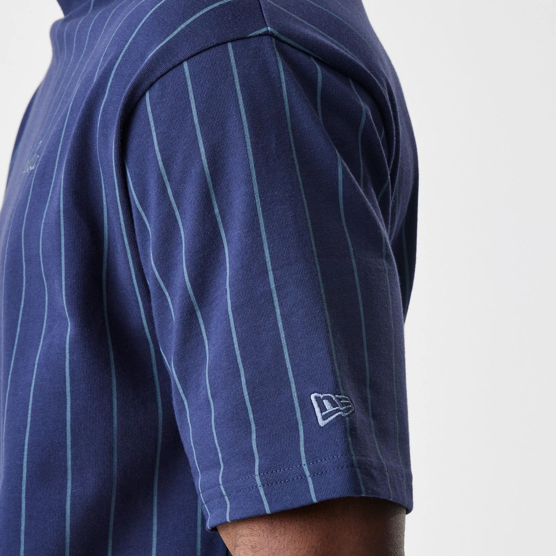 New Era Pinstripe Navy Oversized T-Shirt - Image 5
