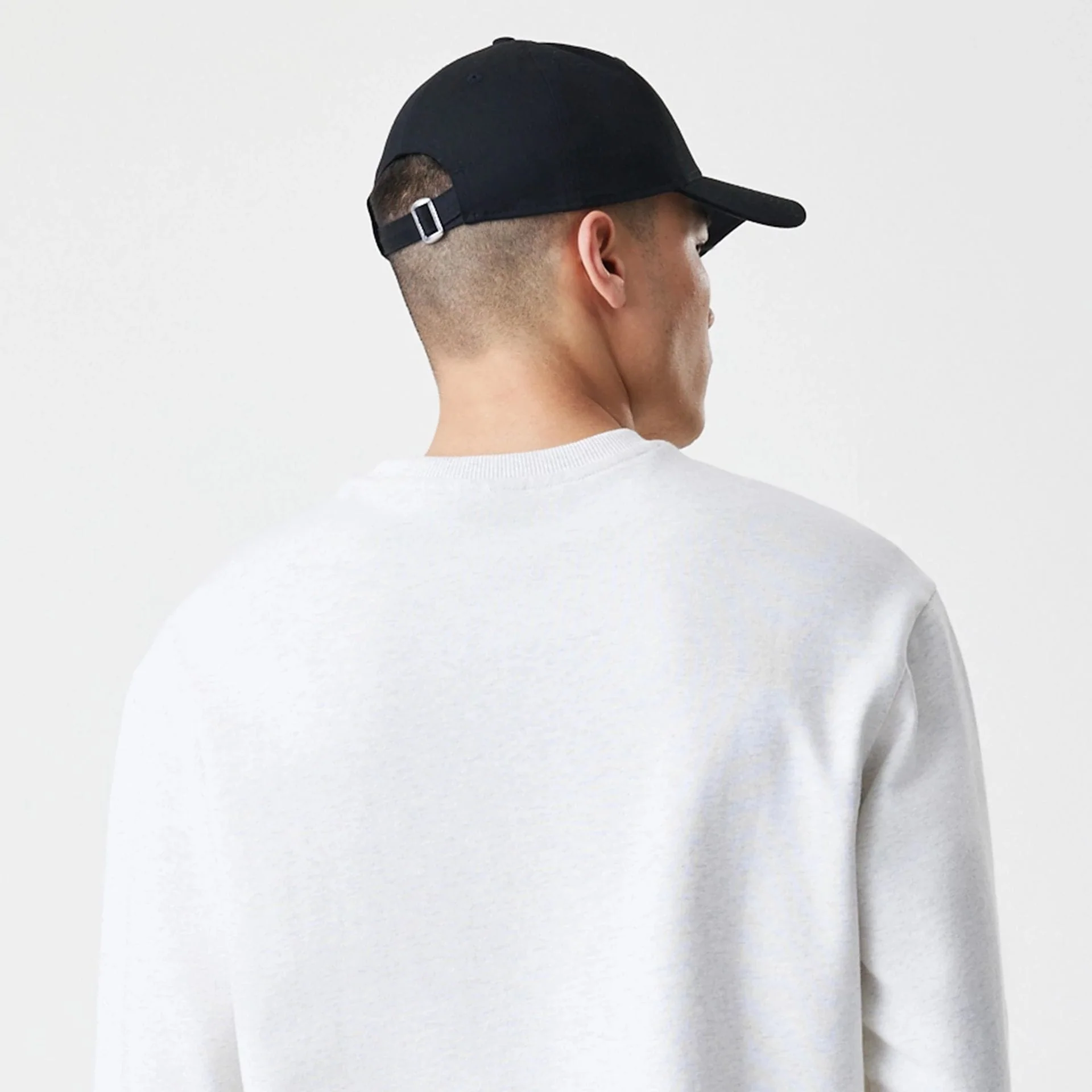 New Era Premium Essential Pastel Grey Oversized Crew Neck Sweater - Image 7