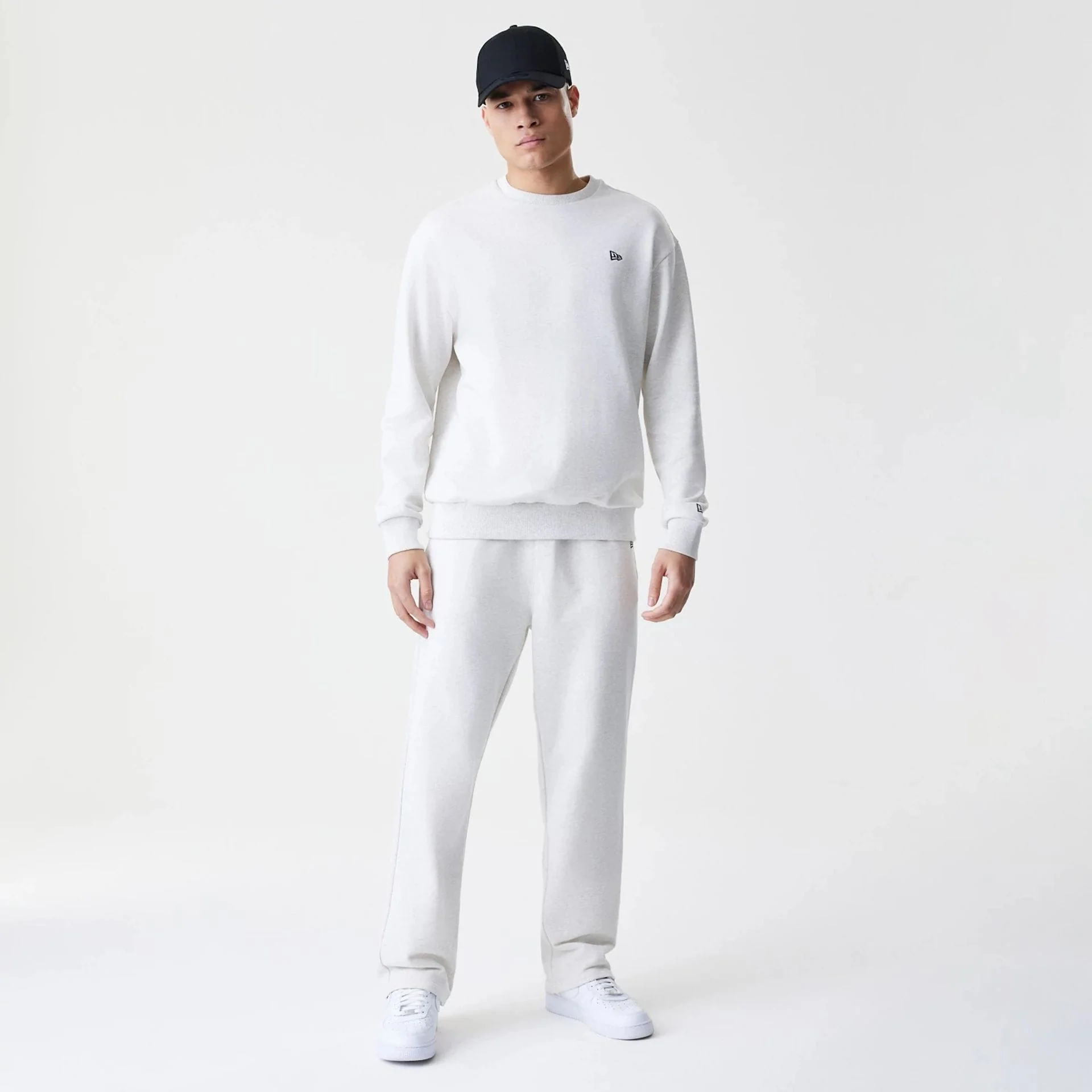 New Era Premium Essential Pastel Grey Oversized Crew Neck Sweater - Image 8