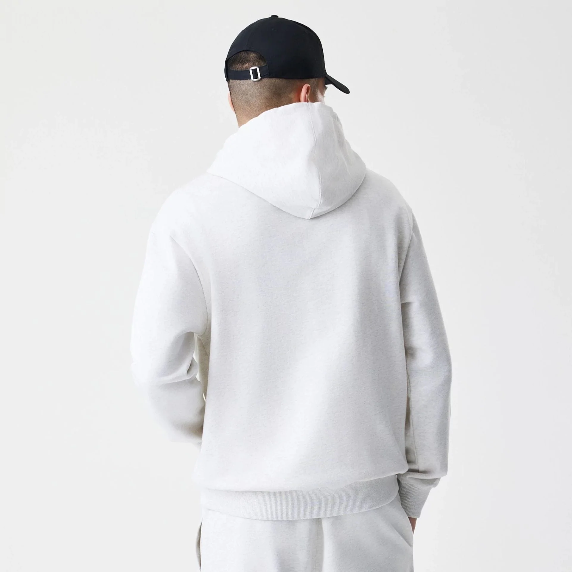 New Era Premium Essential Pastel Grey Oversized Full Zip Hoodie - Image 2