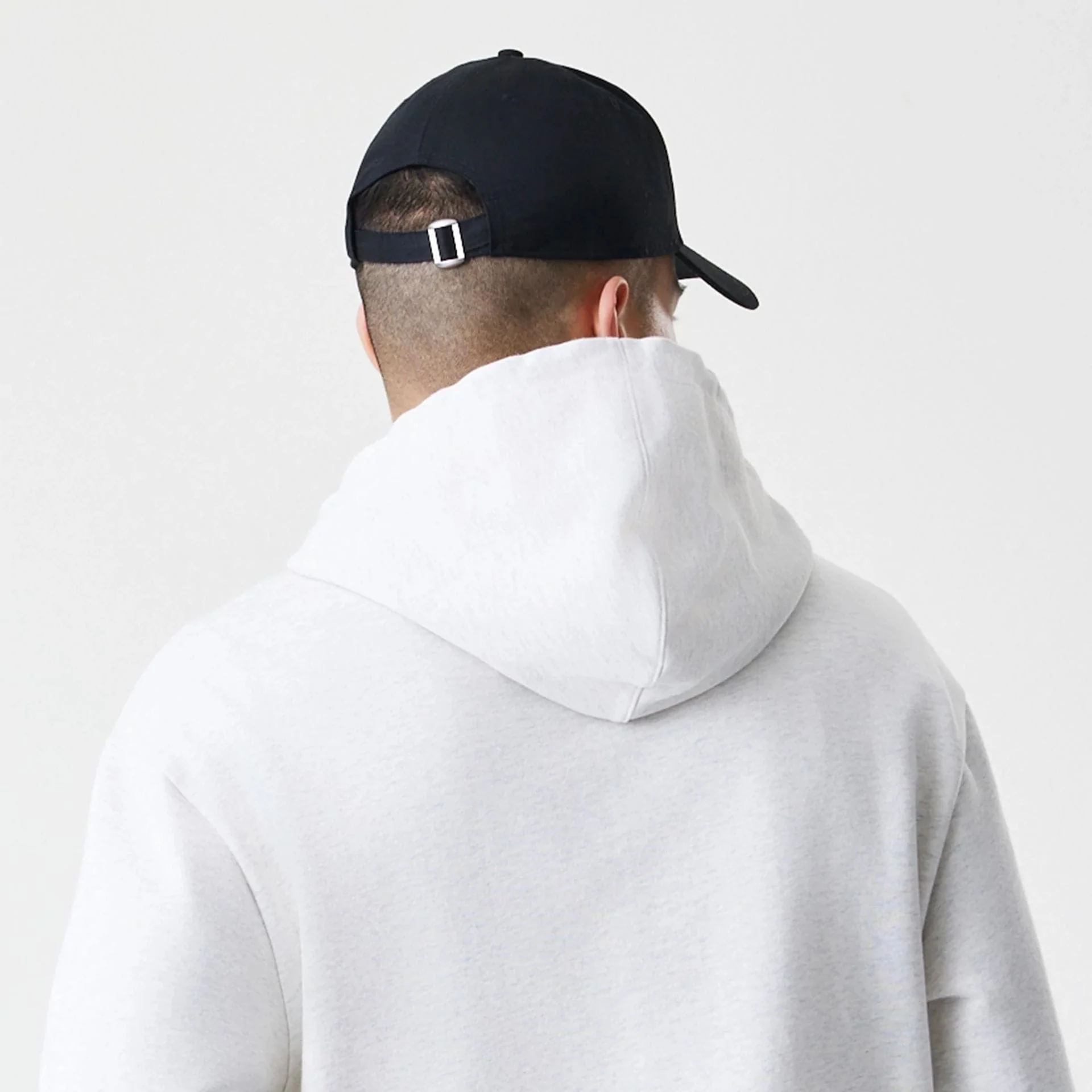 New Era Premium Essential Pastel Grey Oversized Full Zip Hoodie - Image 7