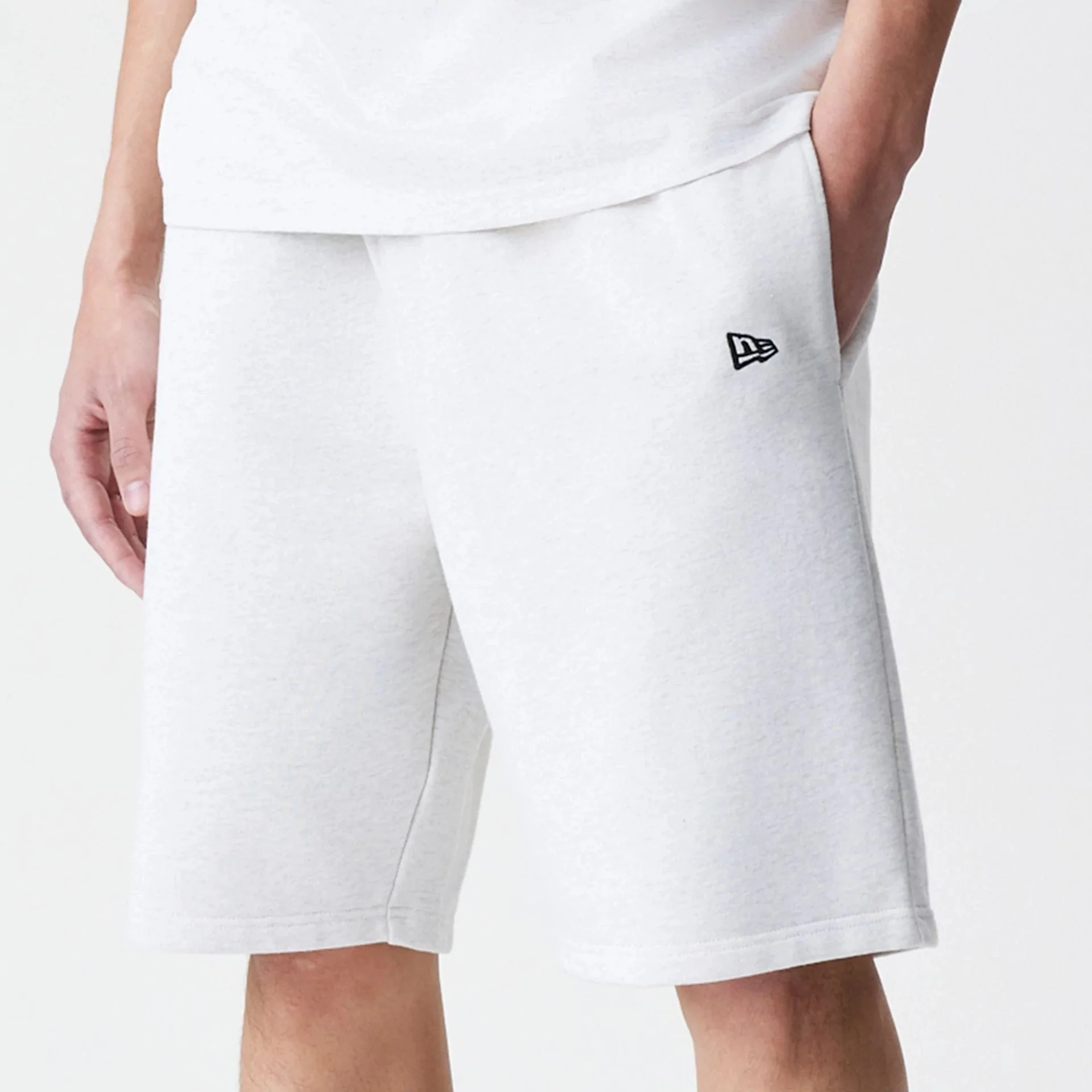 New Era Premium Essential Pastel Grey Oversized Shorts - Image 4