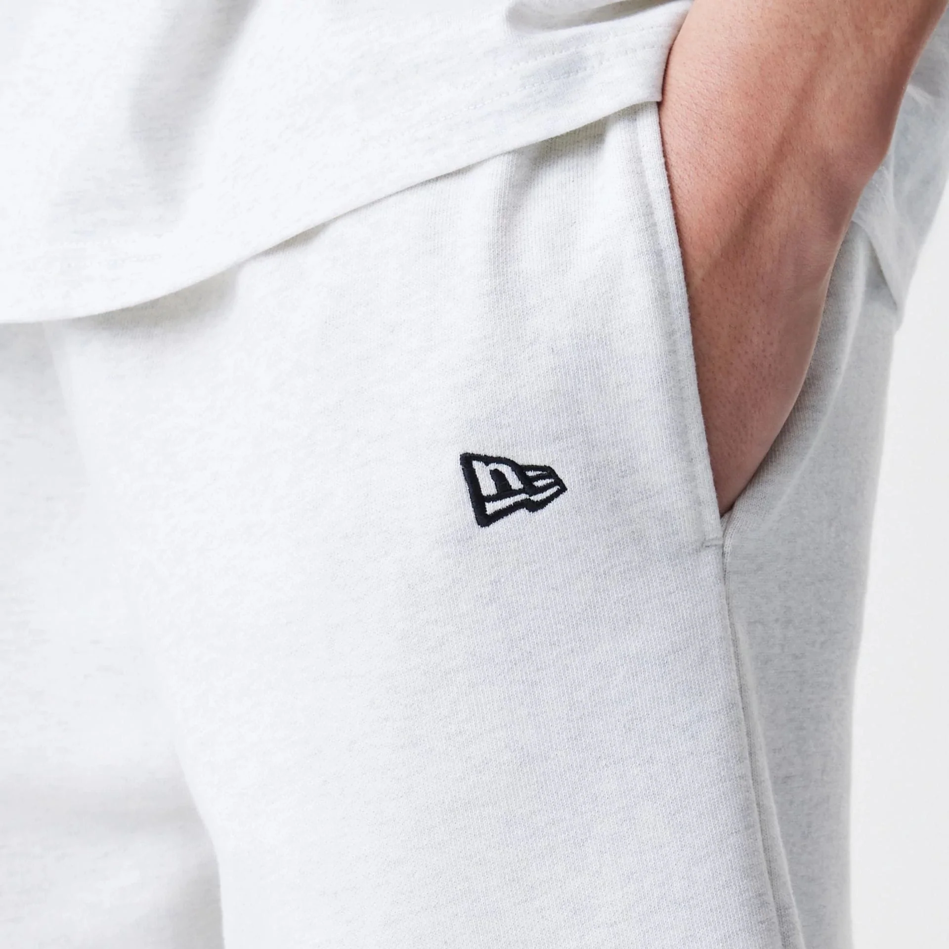 New Era Premium Essential Pastel Grey Oversized Shorts - Image 5