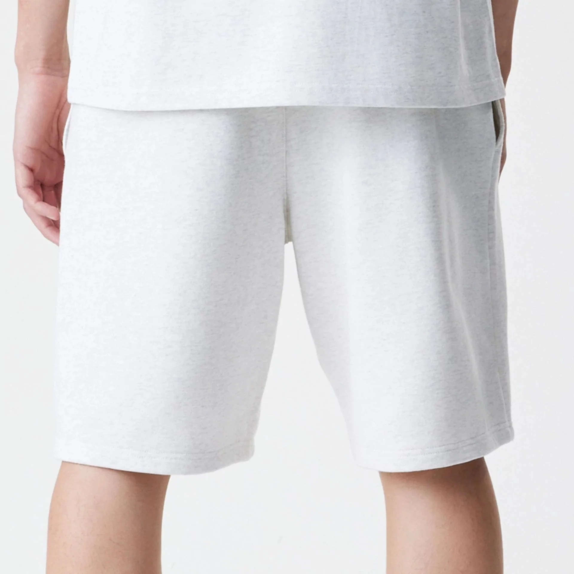 New Era Premium Essential Pastel Grey Oversized Shorts - Image 7