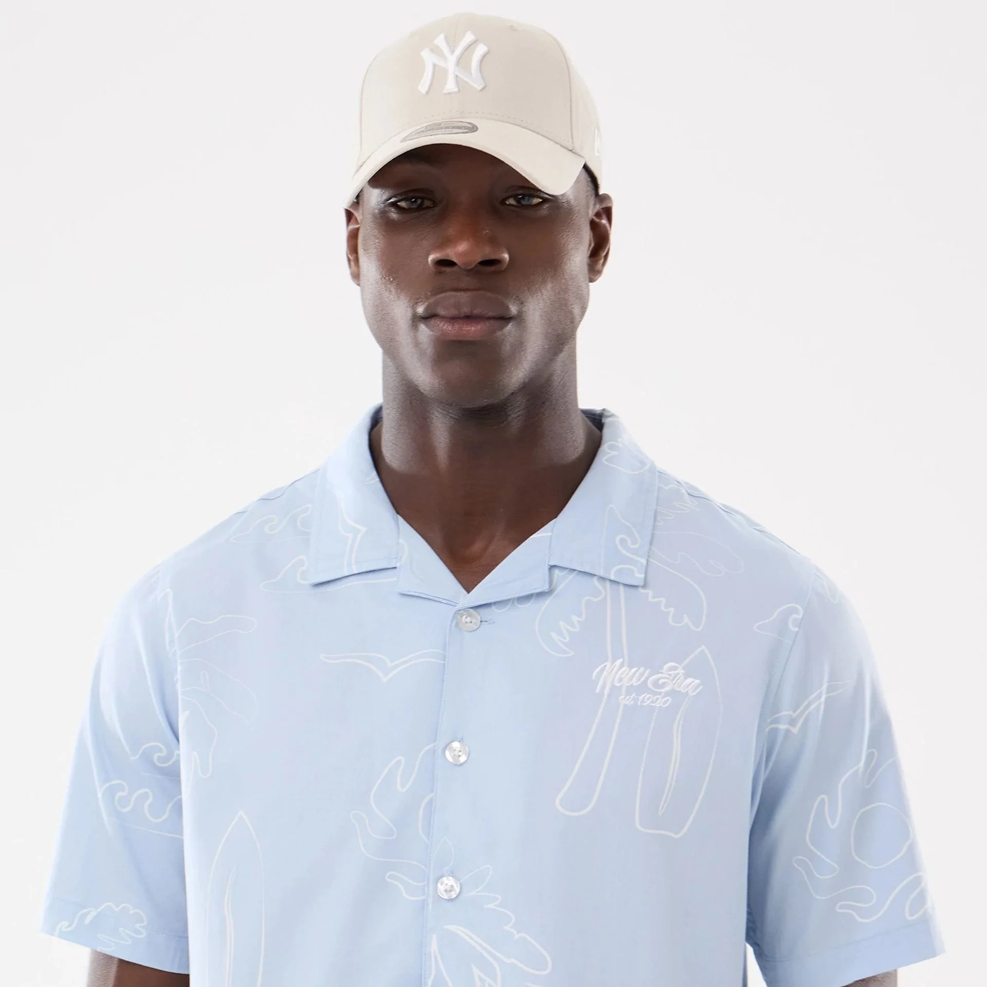 New Era Resort Blue Short Sleeve Shirt - Image 6