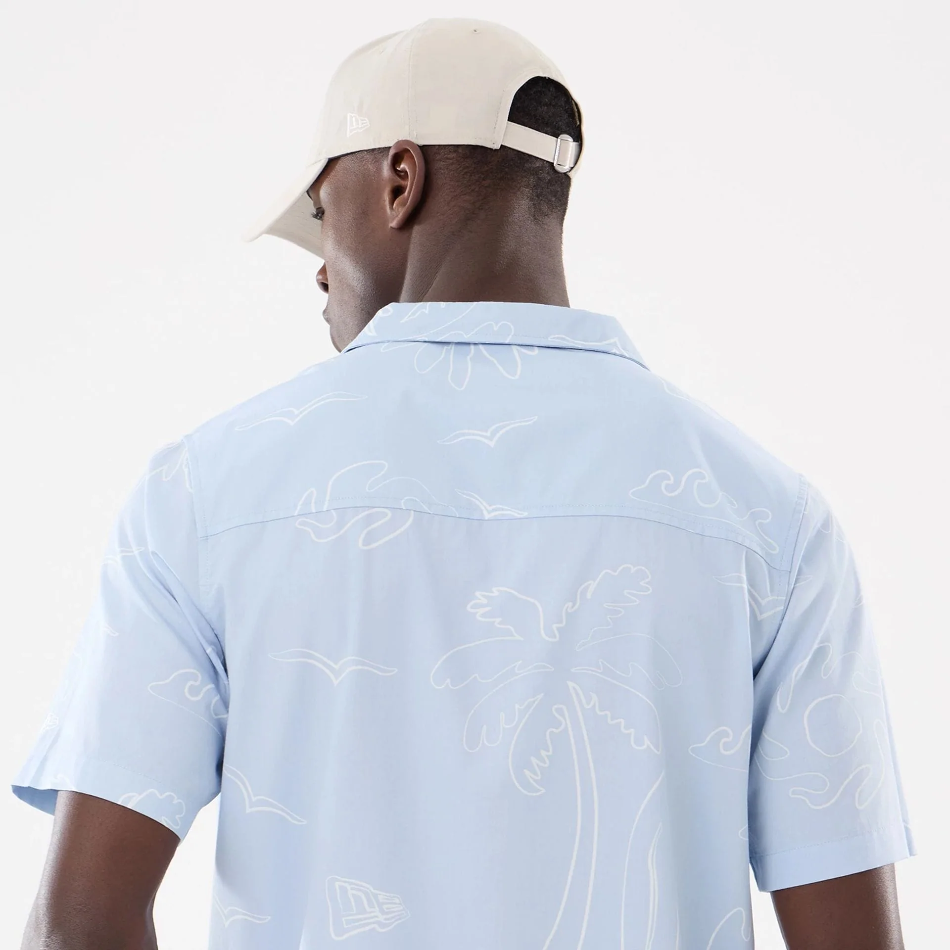 New Era Resort Blue Short Sleeve Shirt - Image 7