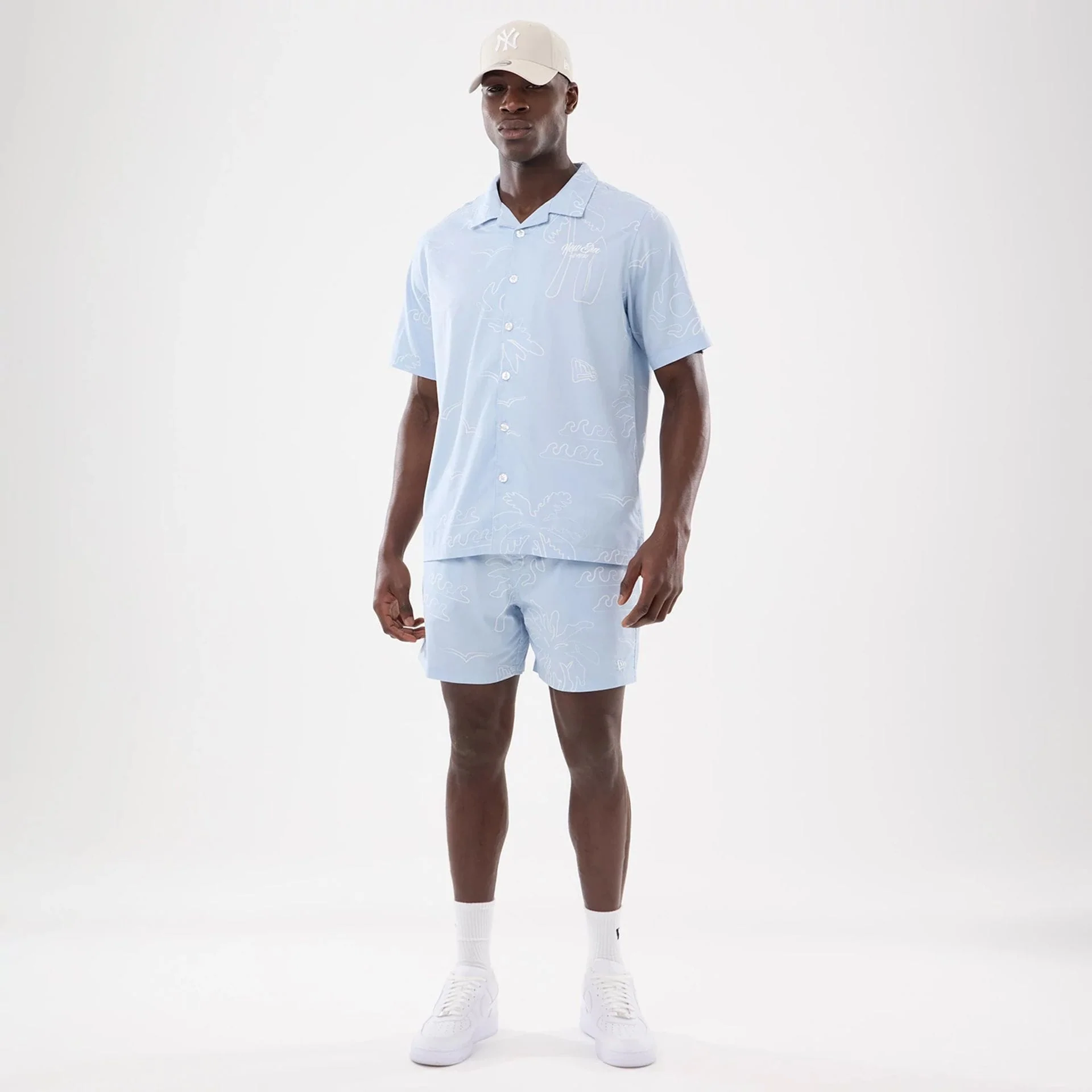 New Era Resort Blue Short Sleeve Shirt - Image 8