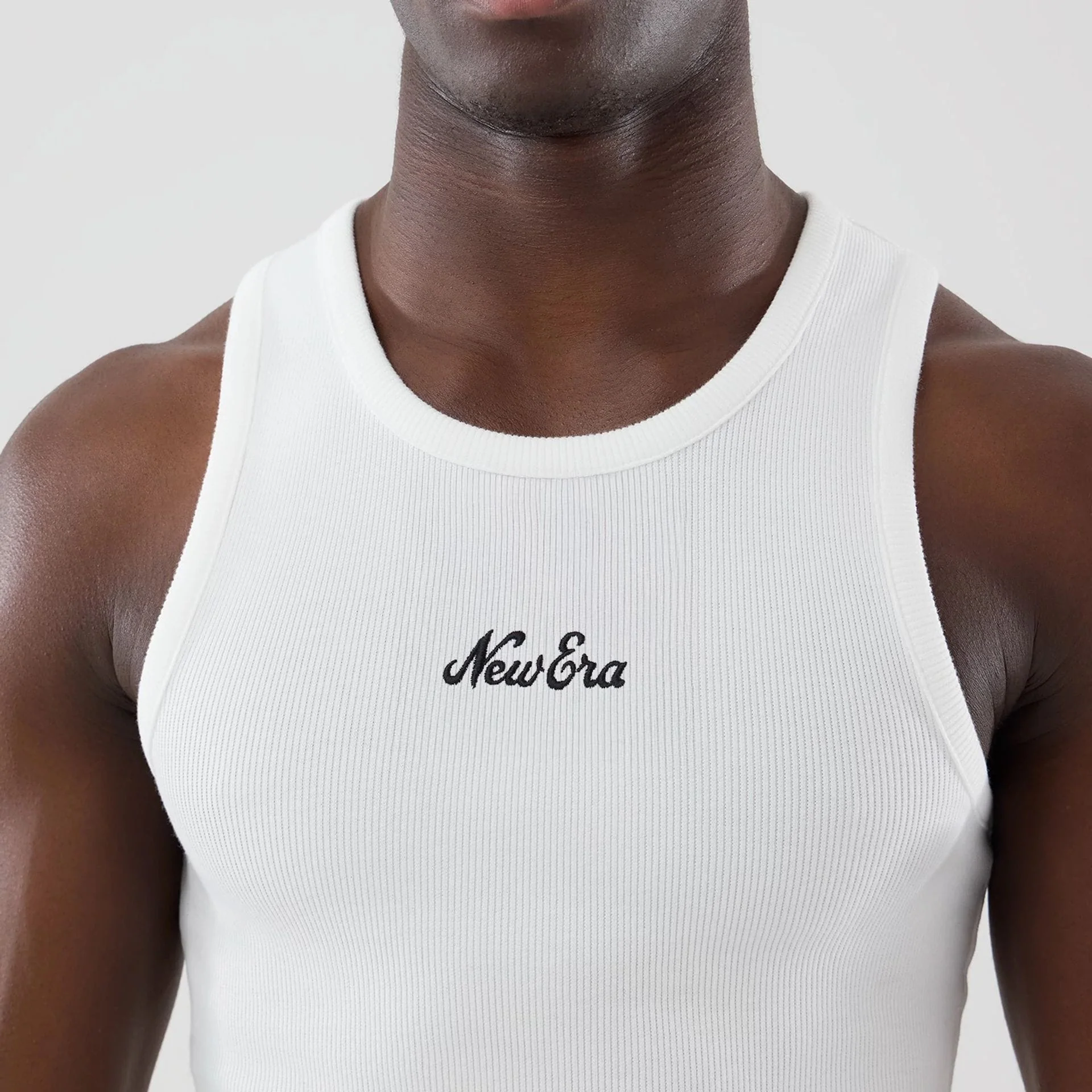 New Era Rib White Vest - Image 4