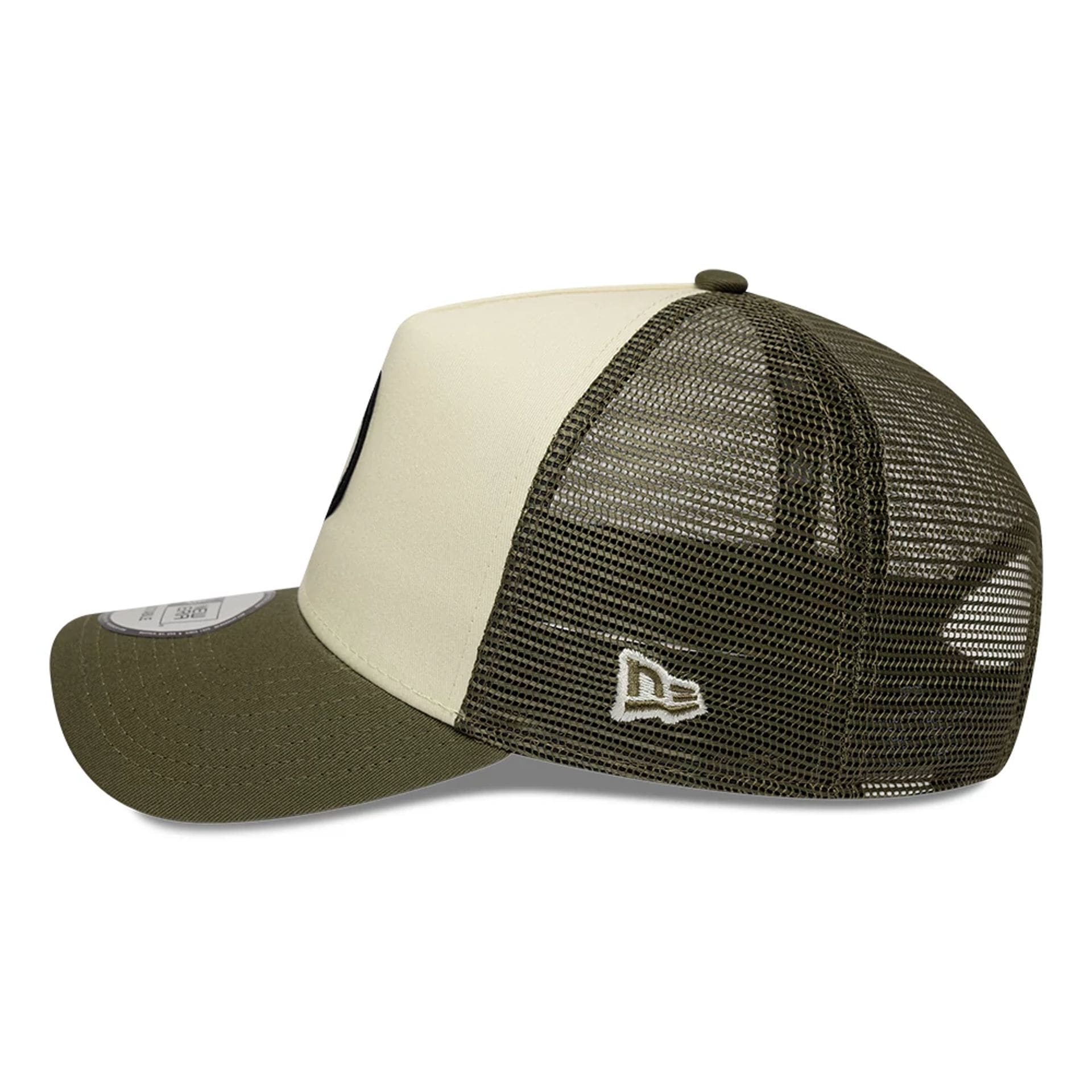 New Era Round Patch White 9FORTY A-Frame Trucker Adjustable Cap - Image 4