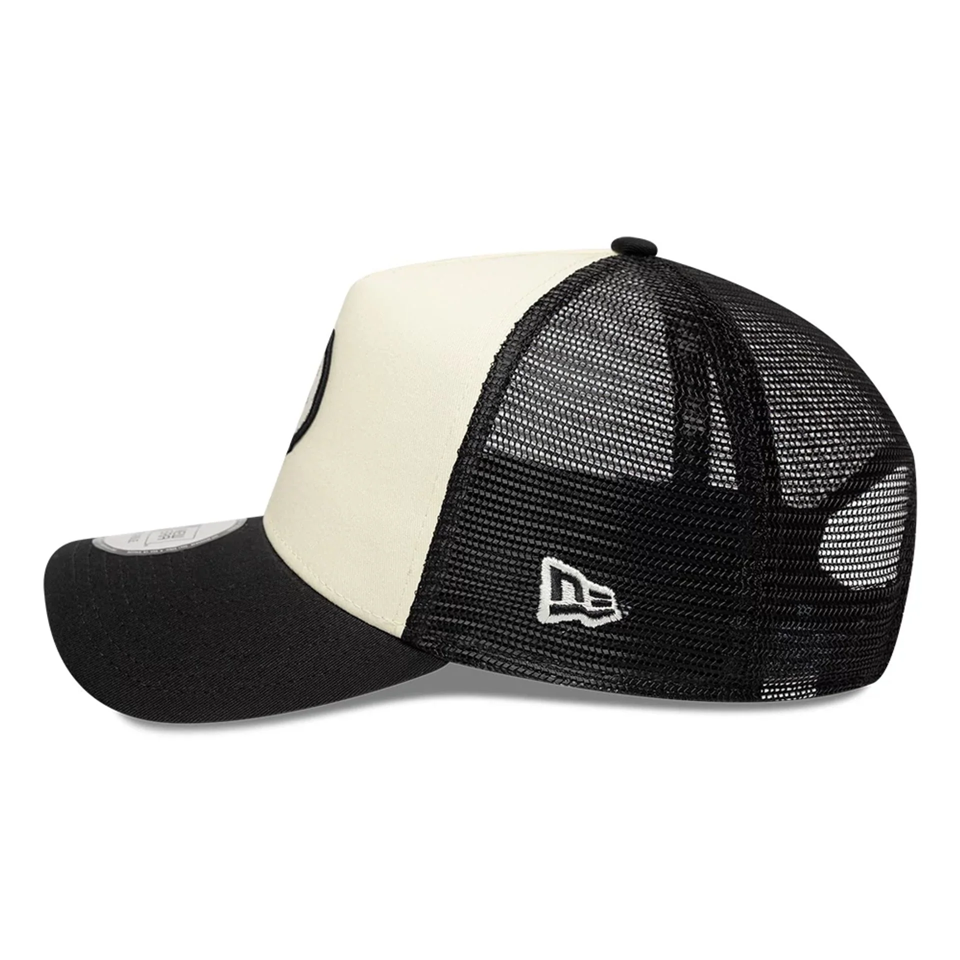 New Era Round Patch White 9FORTY A-Frame Trucker Adjustable Cap - Image 4