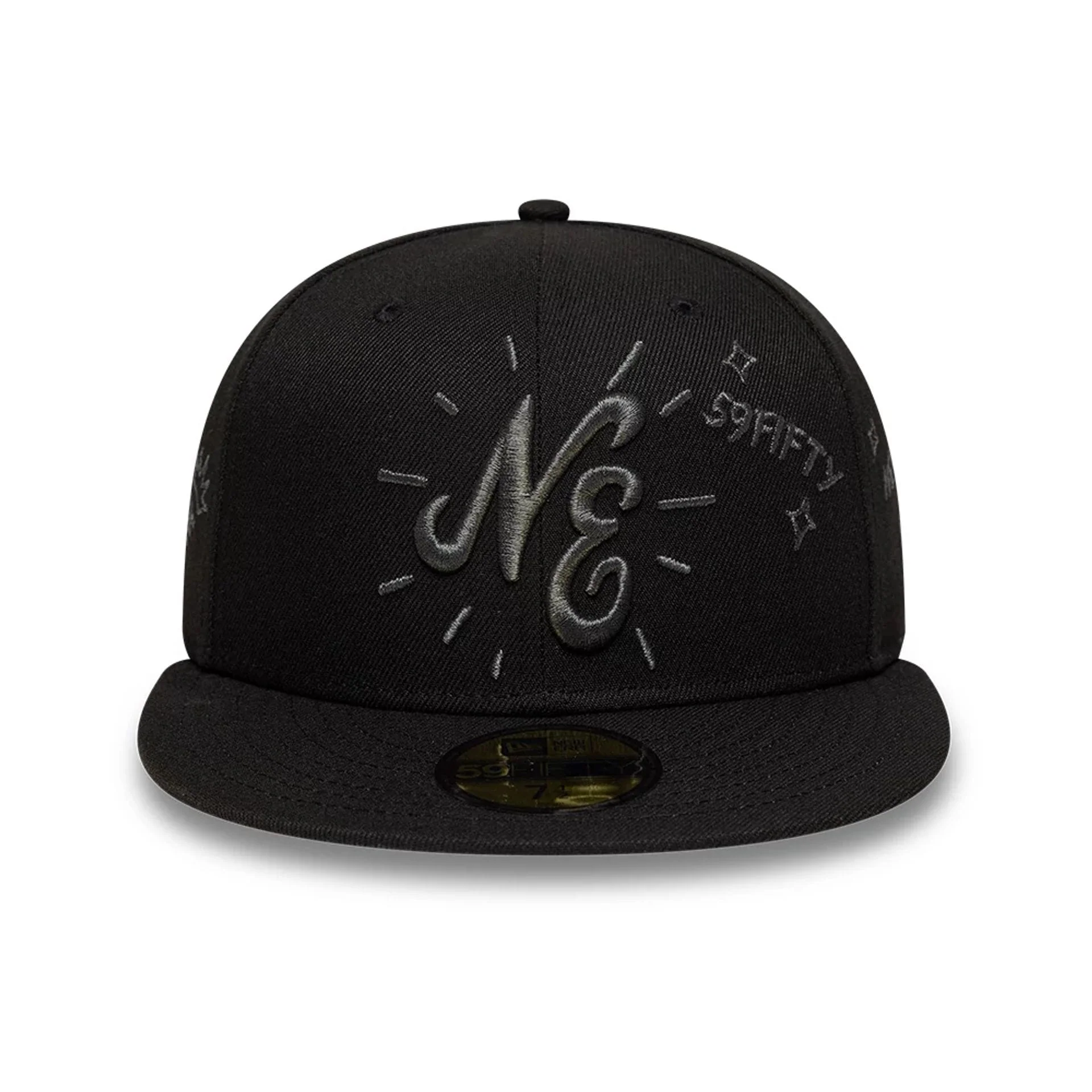 New Era Scribble Black 59FIFTY Fitted Cap - Image 2
